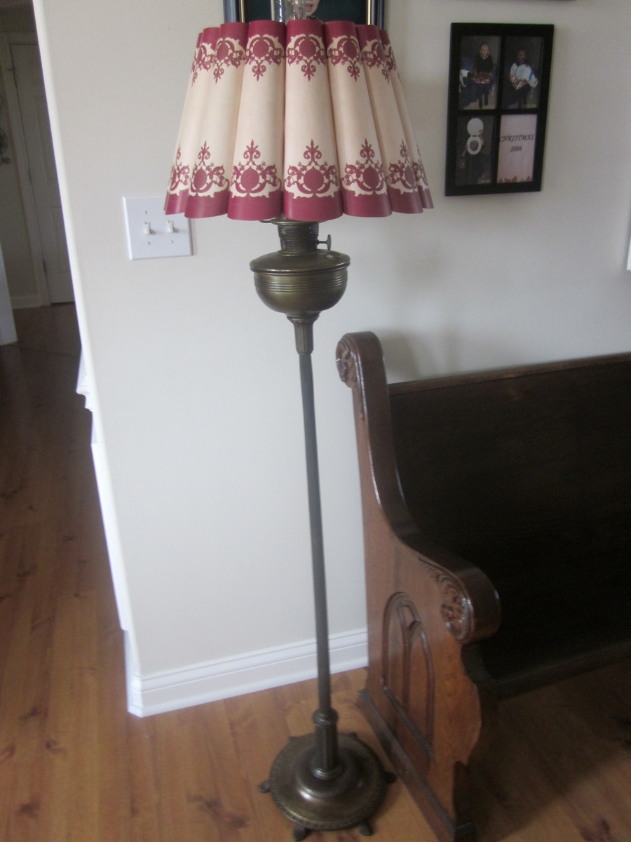 Aladdin Floor Lamp With John Paul Fluted Shade Collectors throughout proportions 900 X 1200