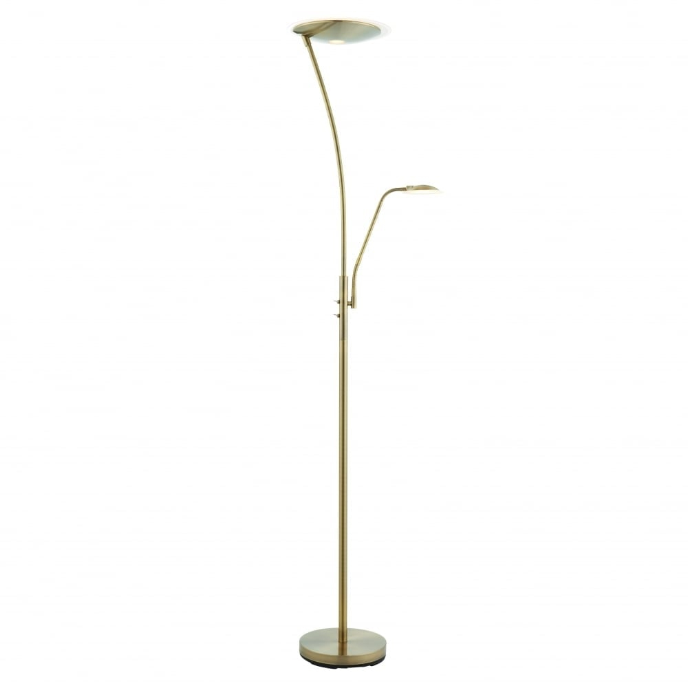 Alassio Led Mother And Child Floor Lamp In Antique Brass Finish 73080 intended for sizing 1000 X 1000