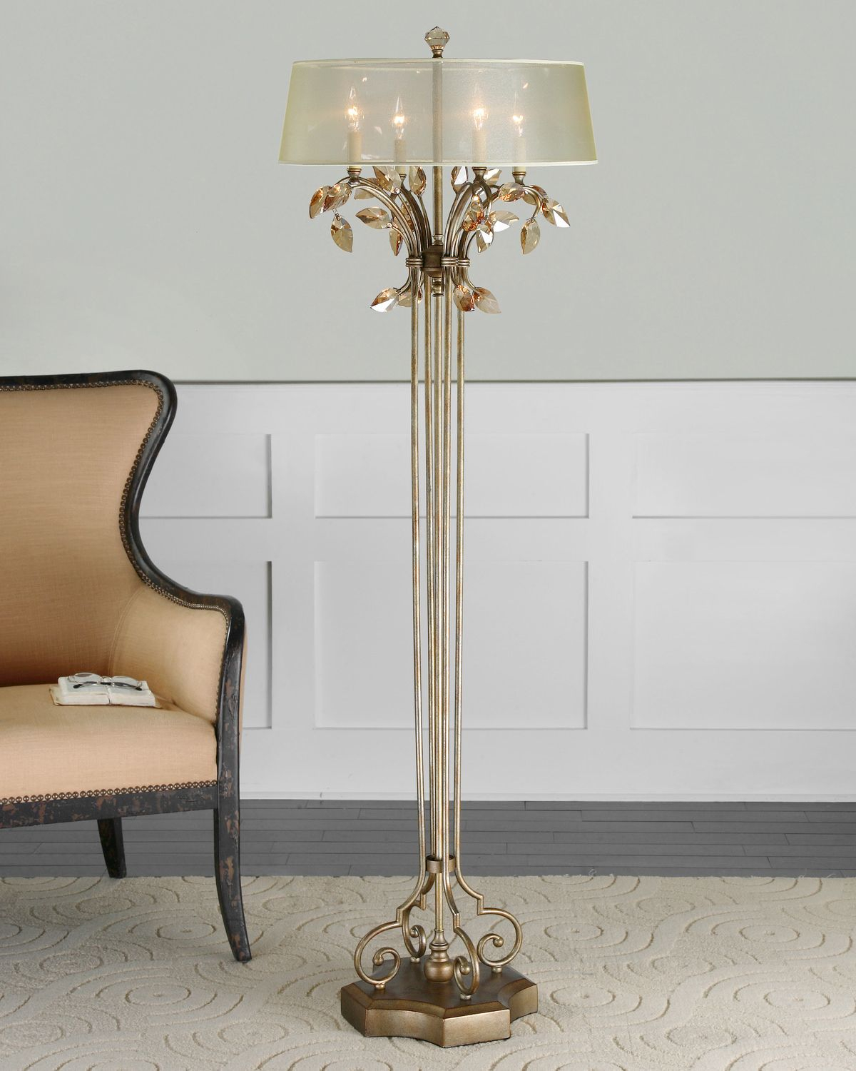 Alenya Floor Lamp Hom Furniture Glam Guide Gold Floor inside size 1200 X 1500