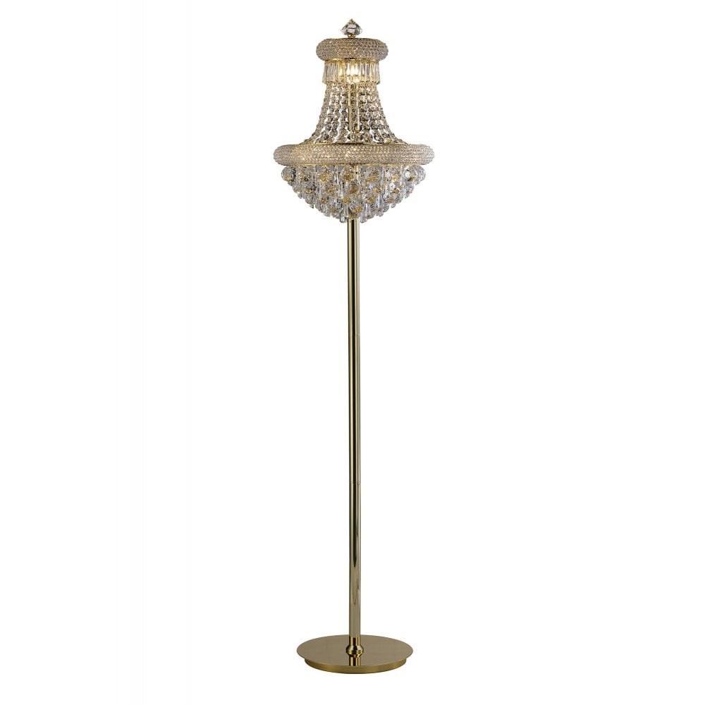 Alexandra Floor Lamp 8 Light French Goldcrystal inside proportions 1000 X 1000