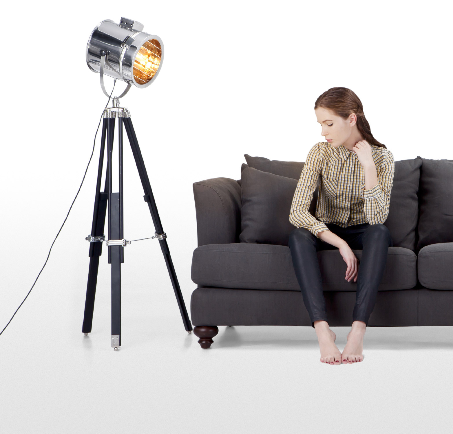 Alfred Tripod Floor Lamp intended for sizing 1564 X 1500