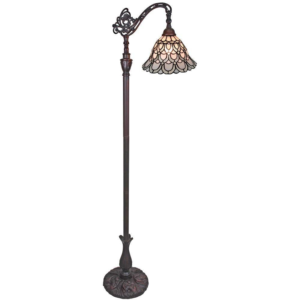 Amora Lighting 62 In Tiffany Style Floor Lamp With Adjustable Shade inside dimensions 1000 X 1000