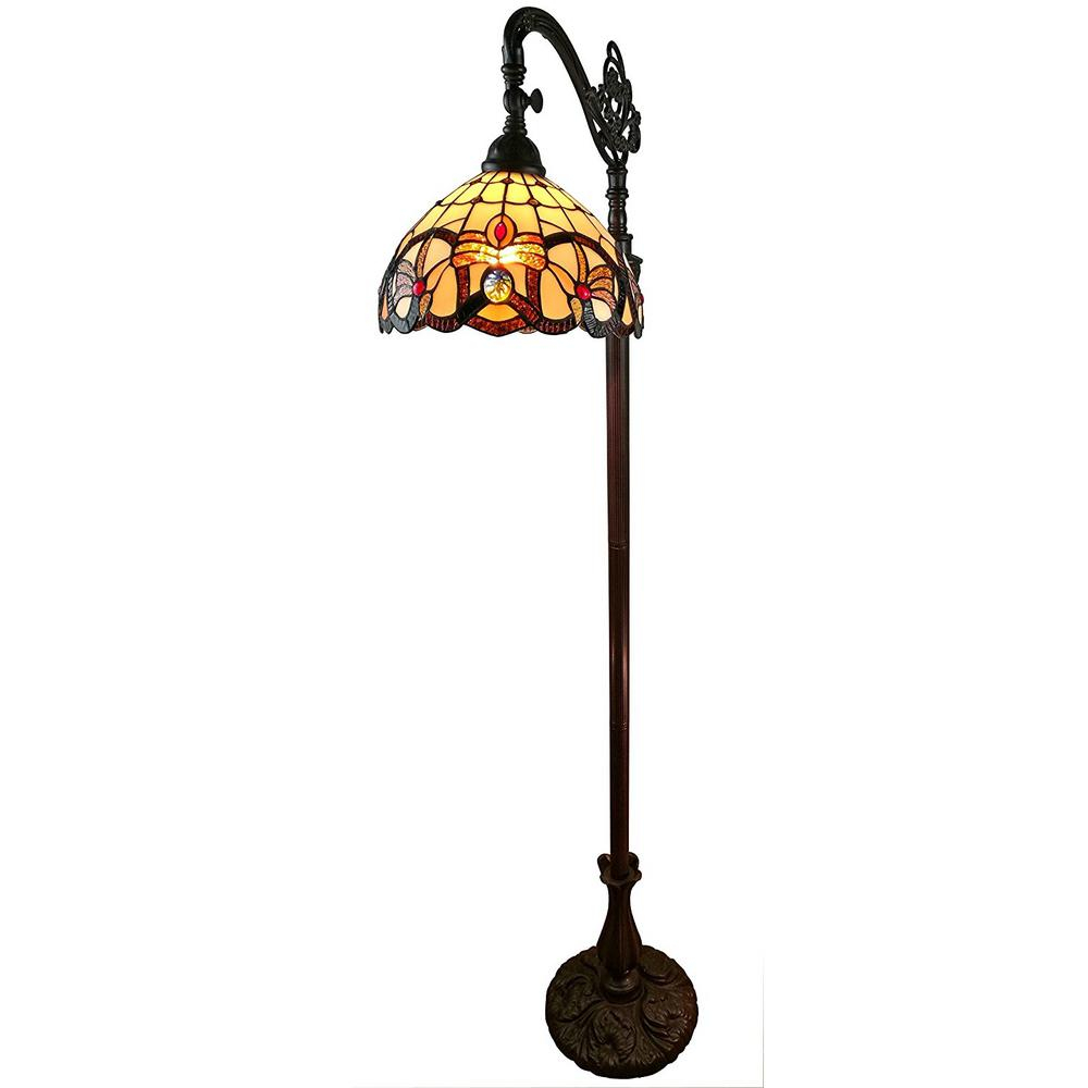 Amora Lighting 62 In Tiffany Style Floor Lamp With in size 1000 X 1000