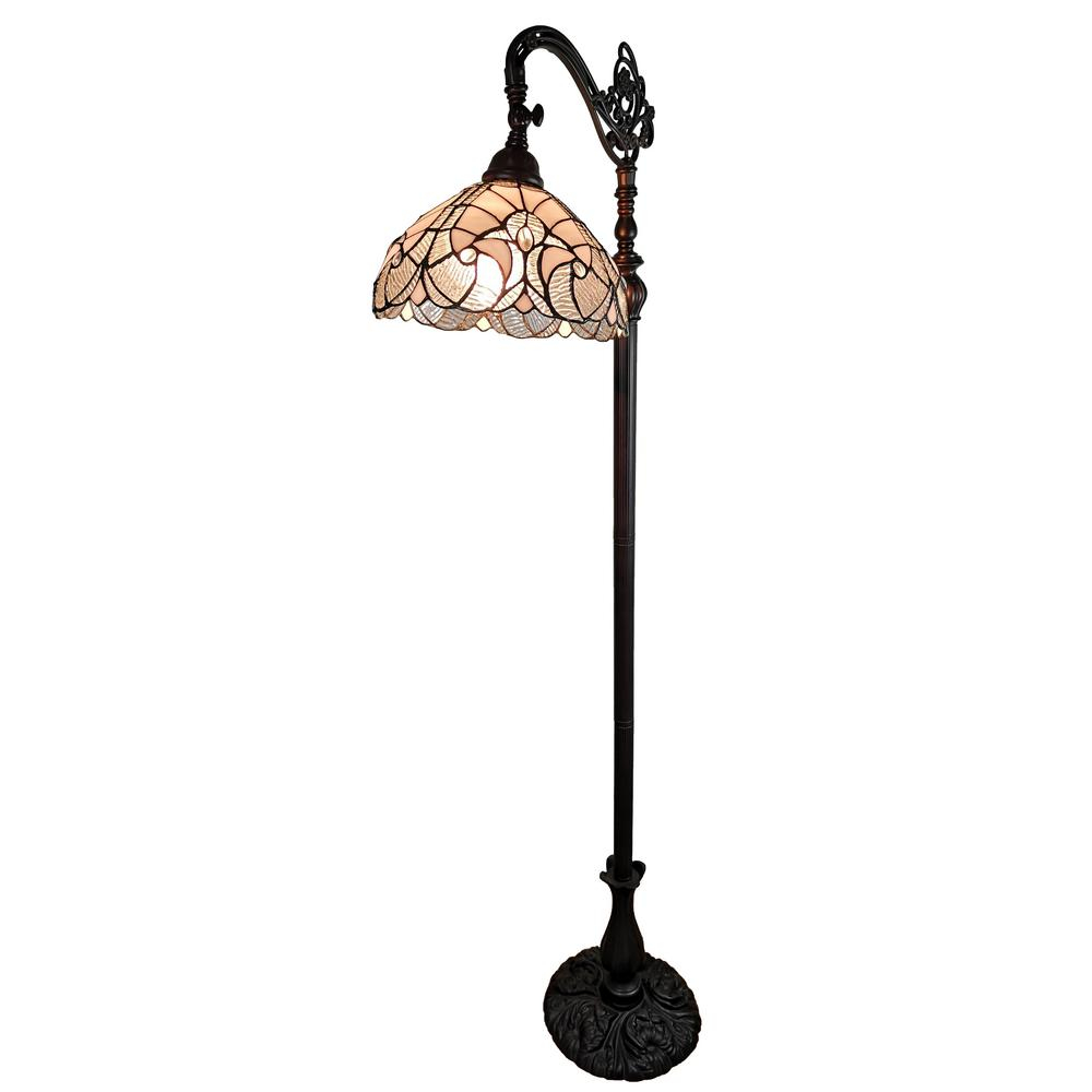 Amora Lighting 62 In Tiffany Style Reading Floor Lamp inside proportions 1000 X 1000