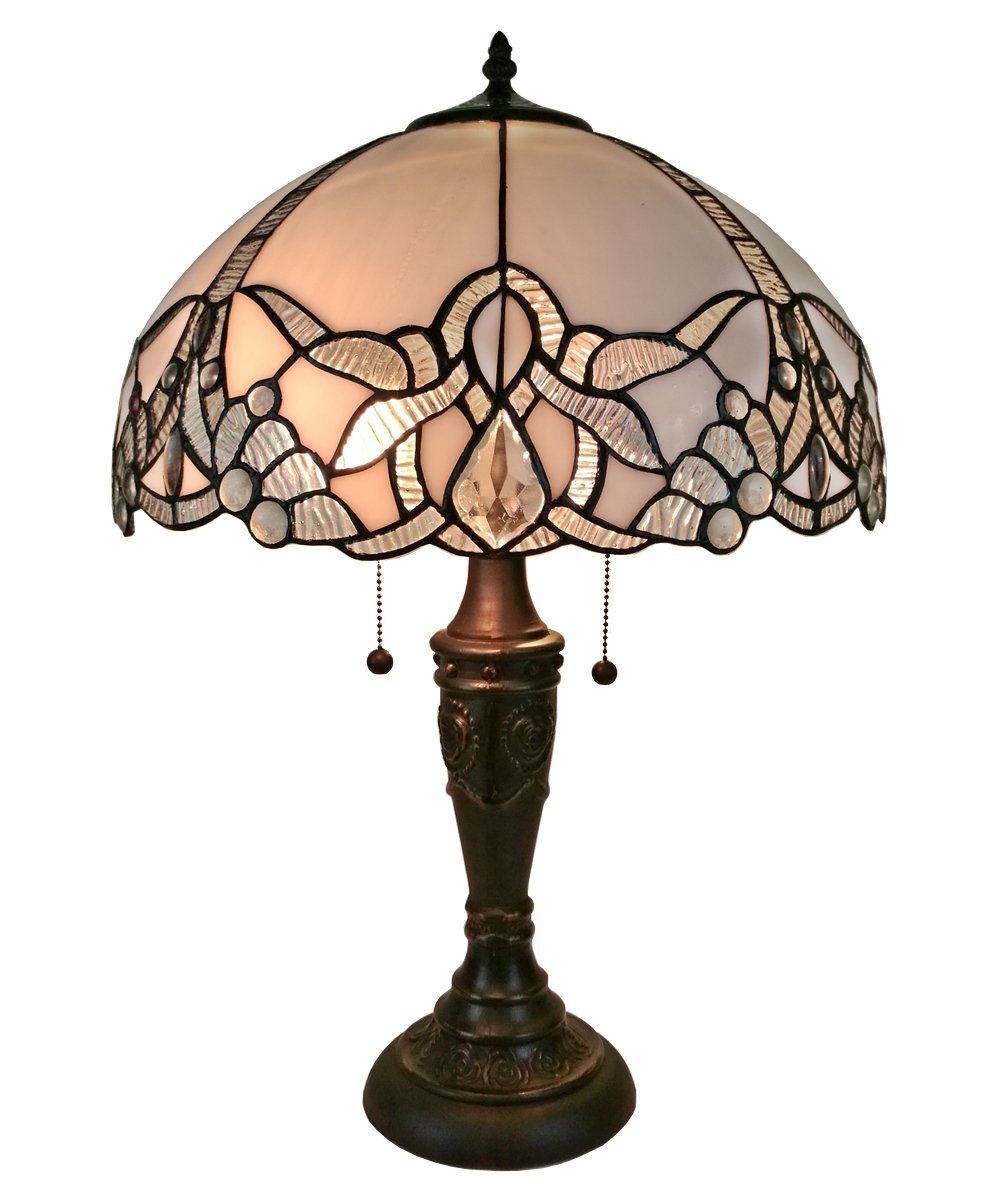 Amora Lighting Am241tl16 Tiffany Style Jeweled White Table intended for dimensions 1000 X 1194