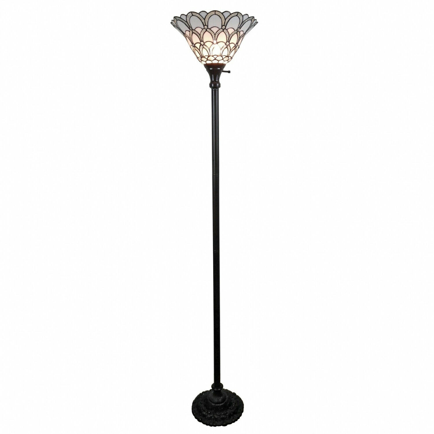 Amora Lighting Tiffany Style Jewel 72 Inch Floor Torchiere Lamp in sizing 1500 X 1500
