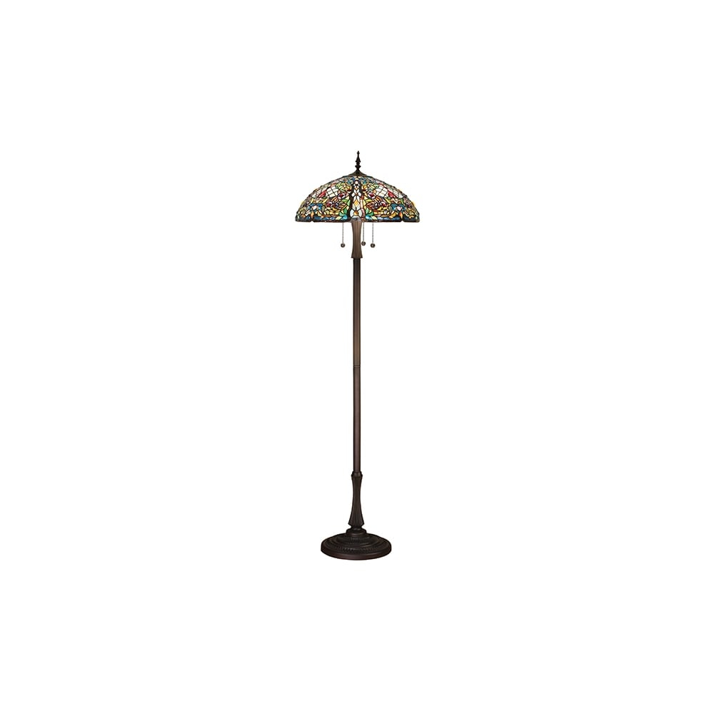 Anderson Traditional Floor Lamp With Traditional Tiffany Glass Shade with regard to dimensions 1000 X 1000