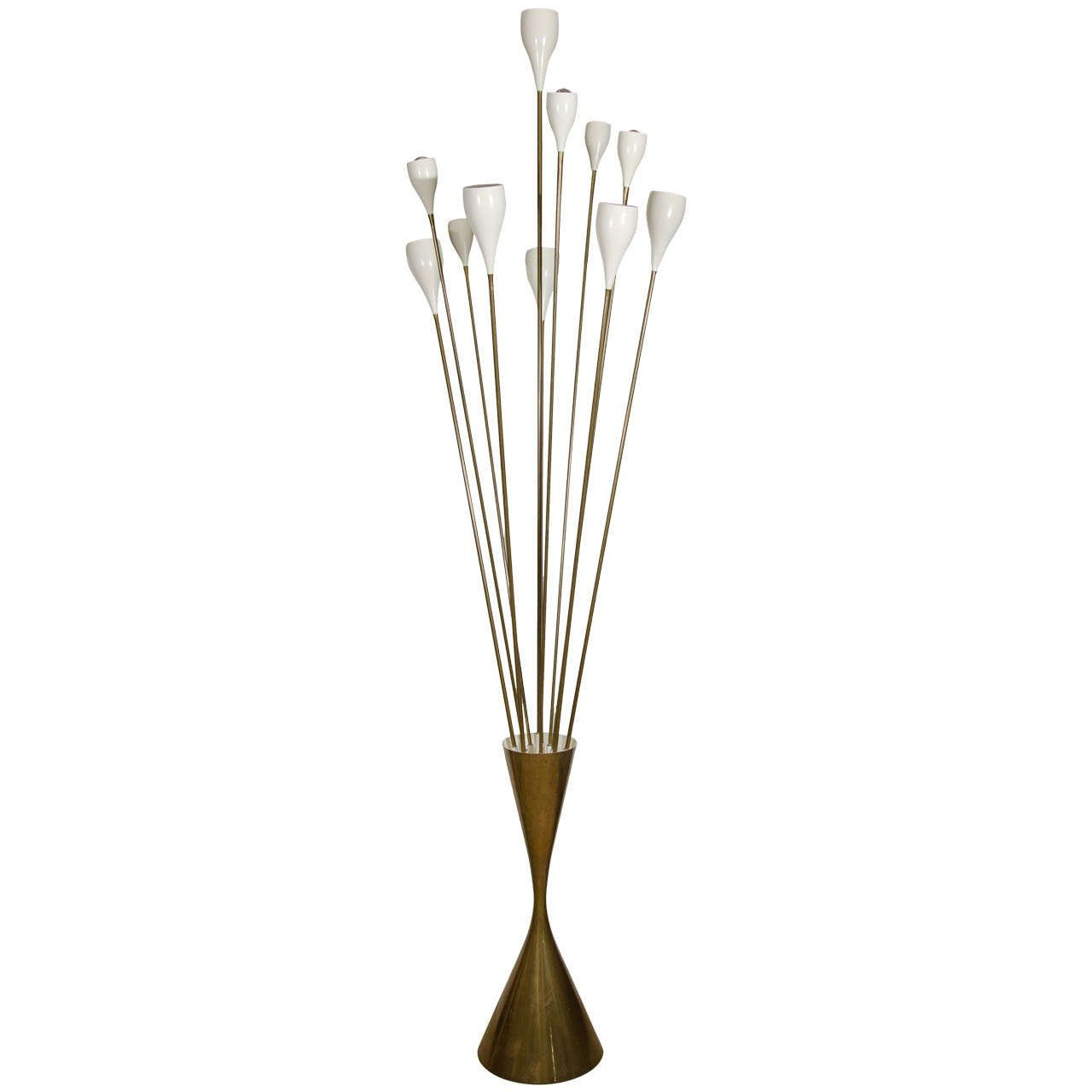 Angelo Lelli Floor Lamp With Multiple Lights With White regarding dimensions 1280 X 1280