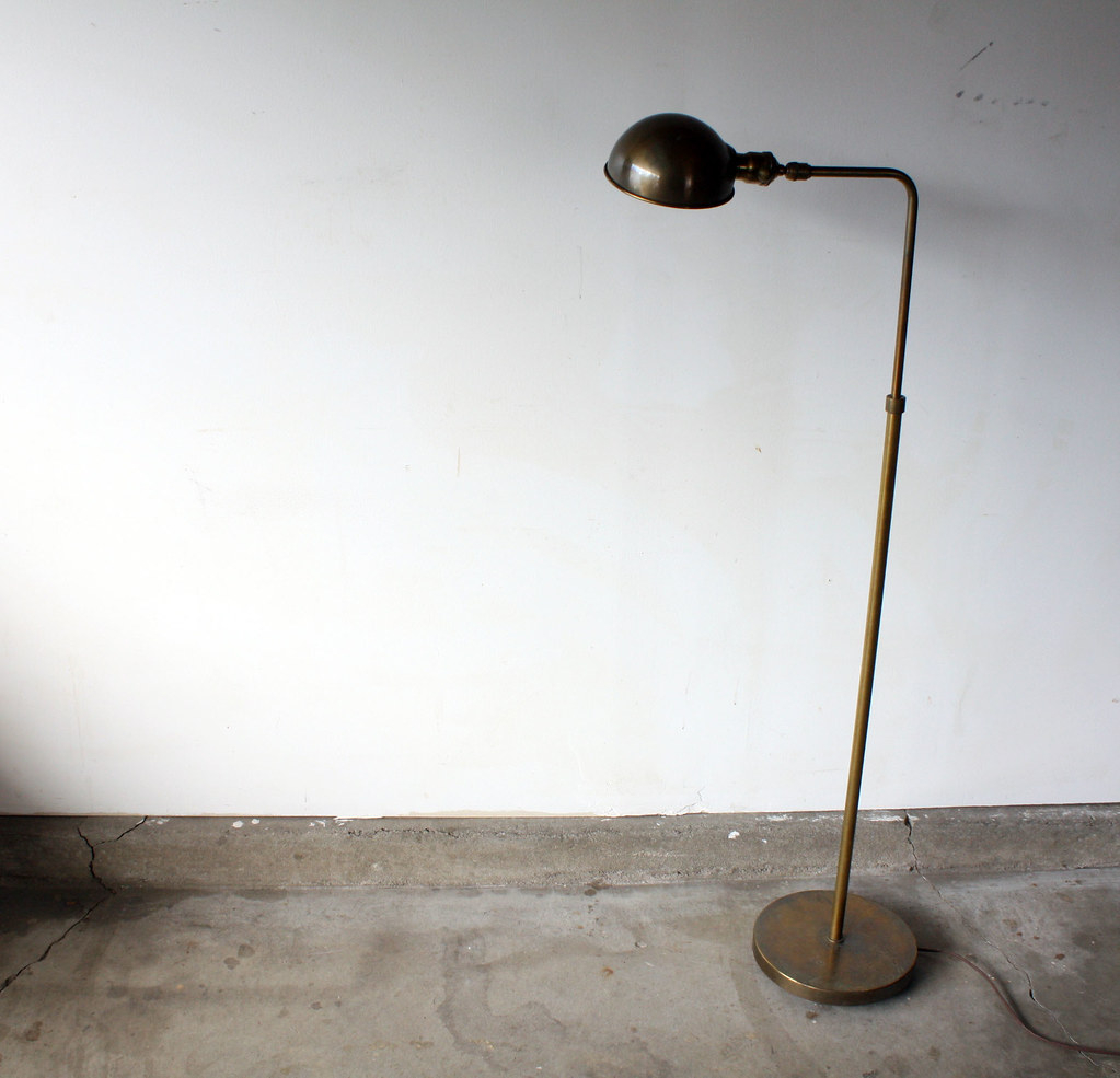 Antique 1940s Adjustable Brass Pharmacy Floor Lamp Flickr intended for proportions 1024 X 985