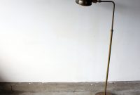 Antique 1940s Adjustable Brass Pharmacy Floor Lamp Manly throughout measurements 2100 X 2021