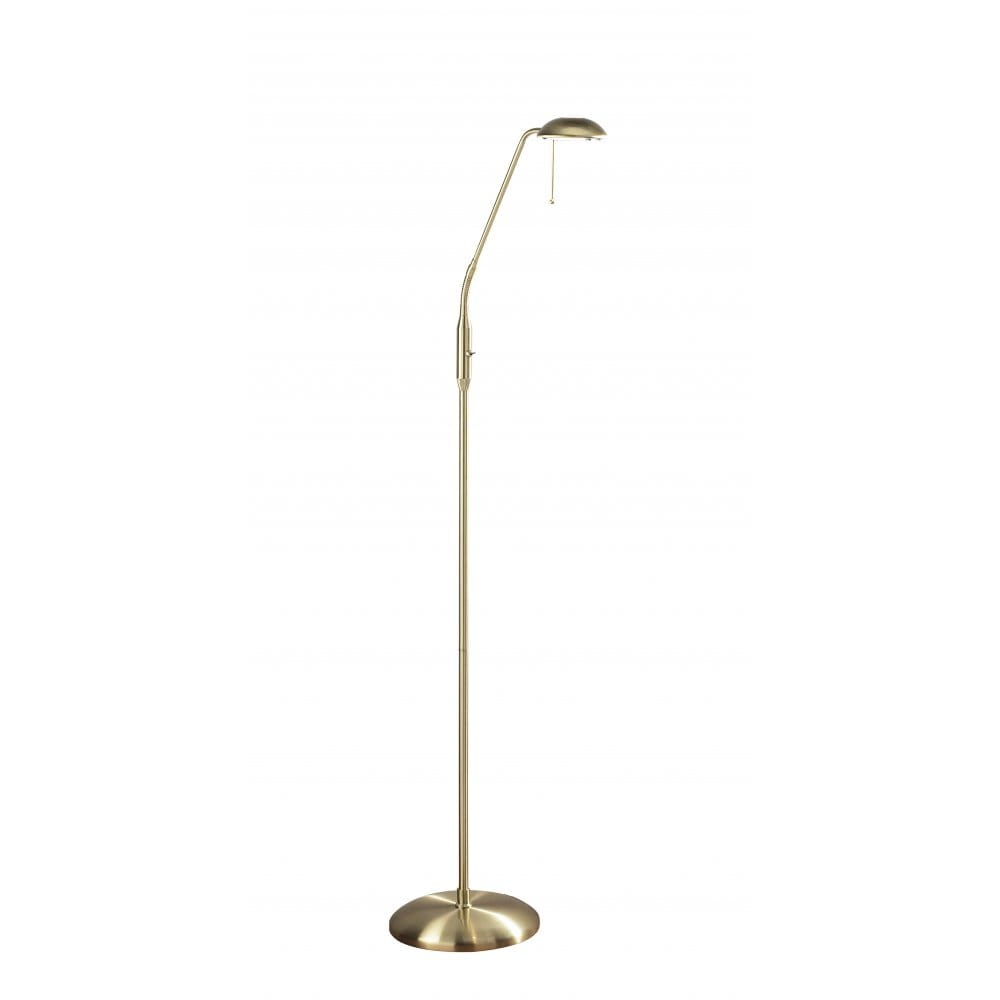 Antique Brass Reading Floor Lamp With Flexible Head Lamps in size 1000 X 1000