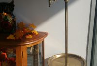 Antique Brass Tole Floor Lamp With Attached Tray Still Has in dimensions 1578 X 3168