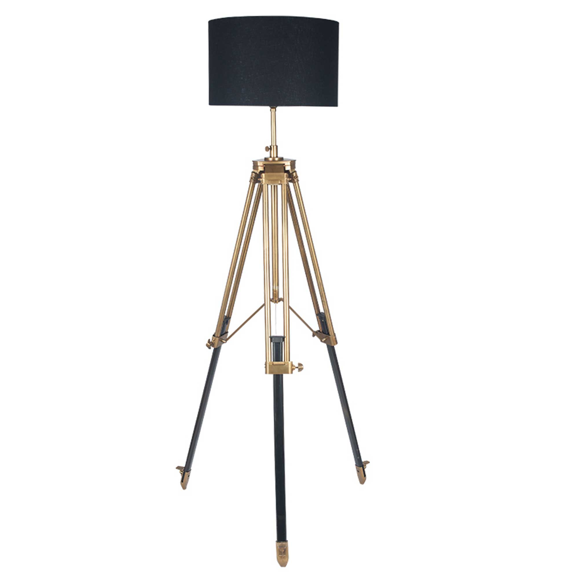 Antique Brass Tripod Floor Lamp Dark Wood Lighting Accessories for dimensions 2000 X 2000