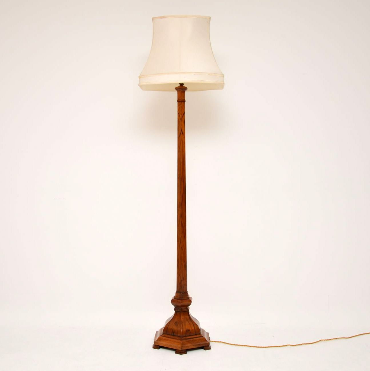 Antique Figured Walnut Lamp Stand Marylebone Antiques throughout size 1295 X 1298