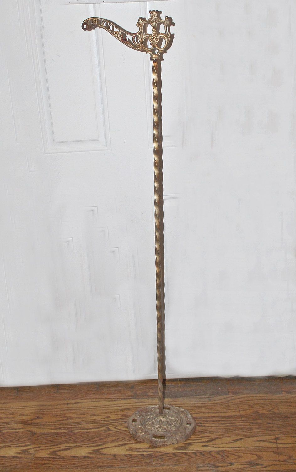 Antique Floor Lamp Stand Cast Iron Barley Twist Metal regarding dimensions 943 X 1500