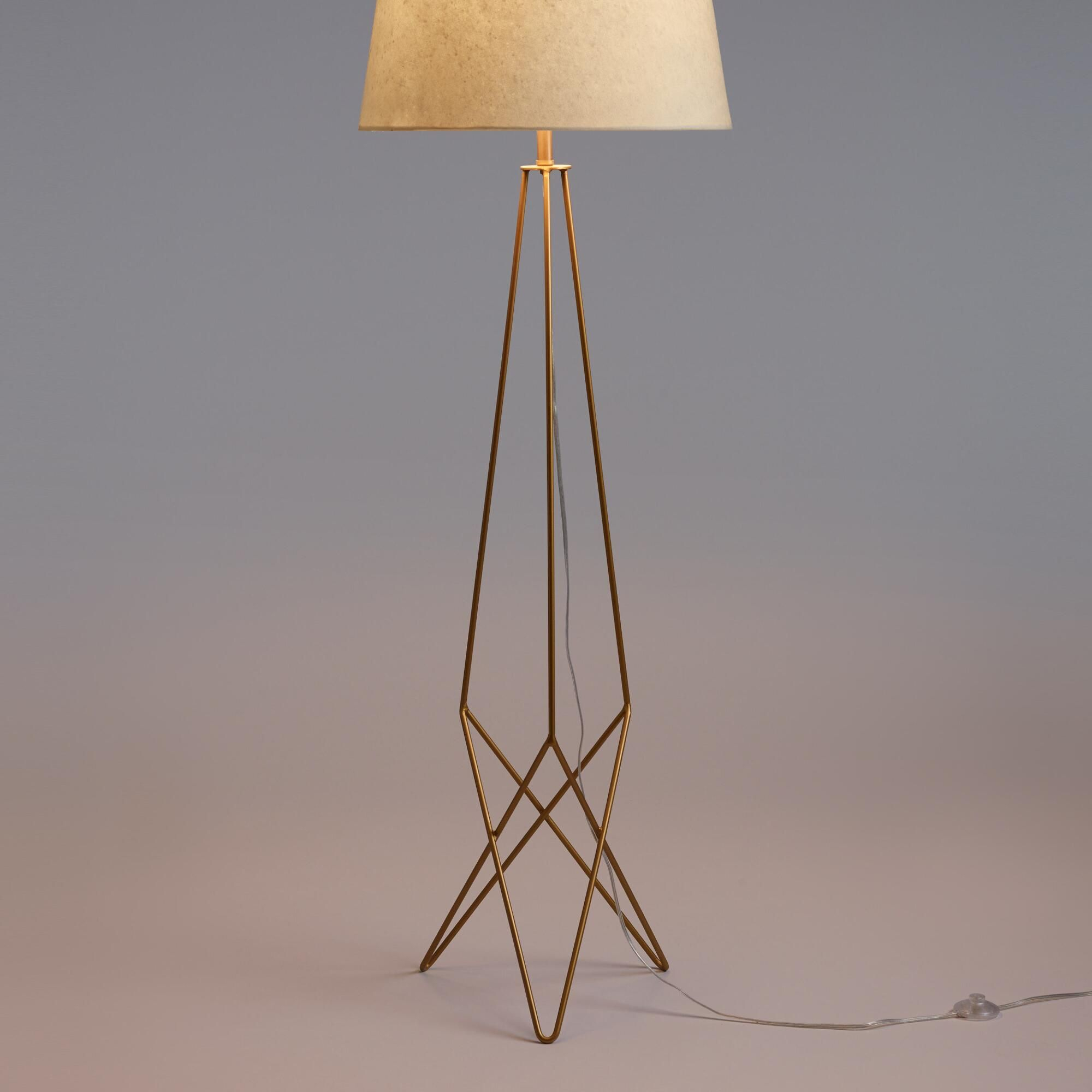 Antique Gold Hairpin Floor Lamp Base World Market In 2019 intended for dimensions 2000 X 2000