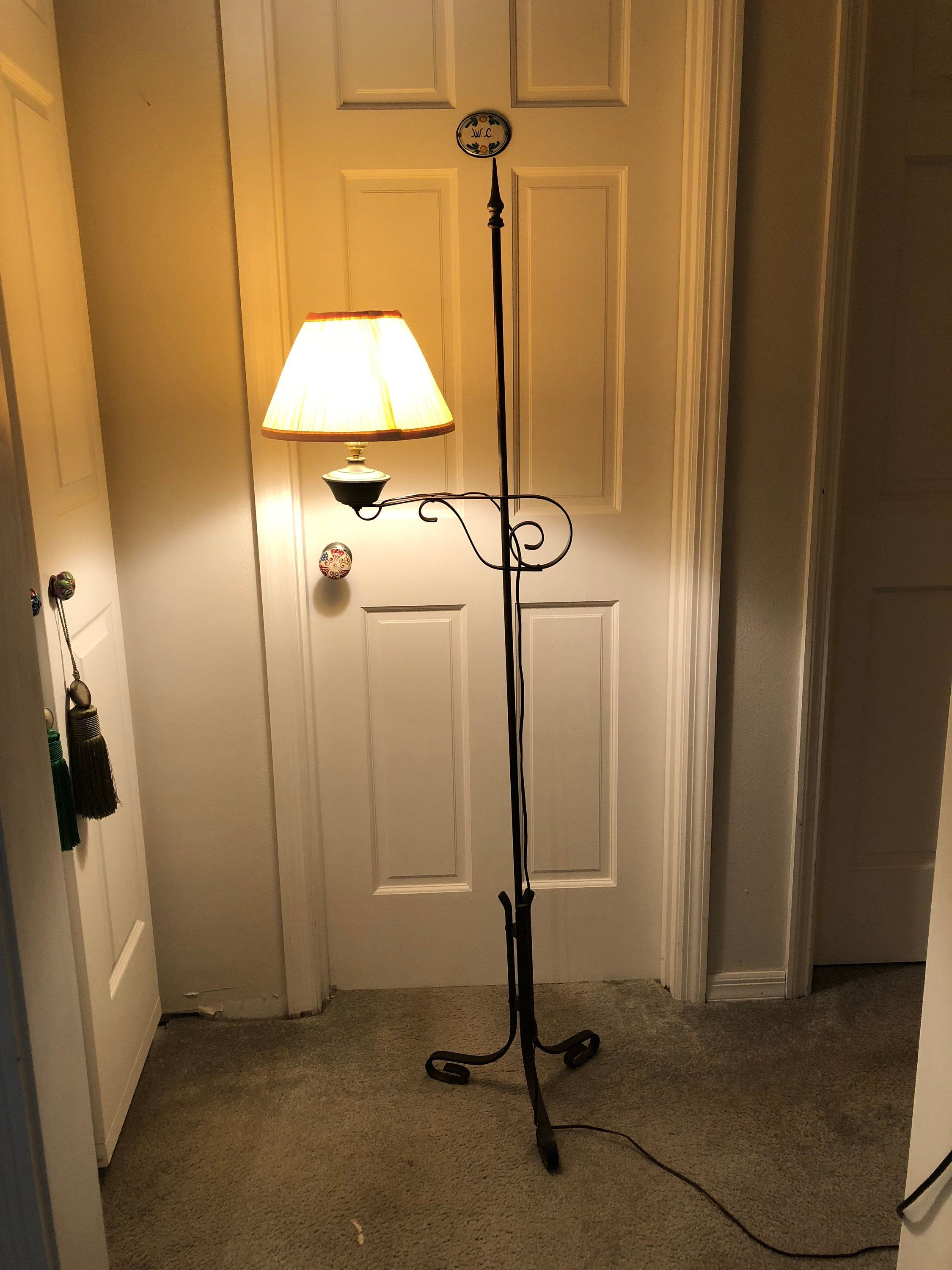 Antique Lamp Floor Lamp Wrought Iron Lamp Adjustable pertaining to proportions 2250 X 3000