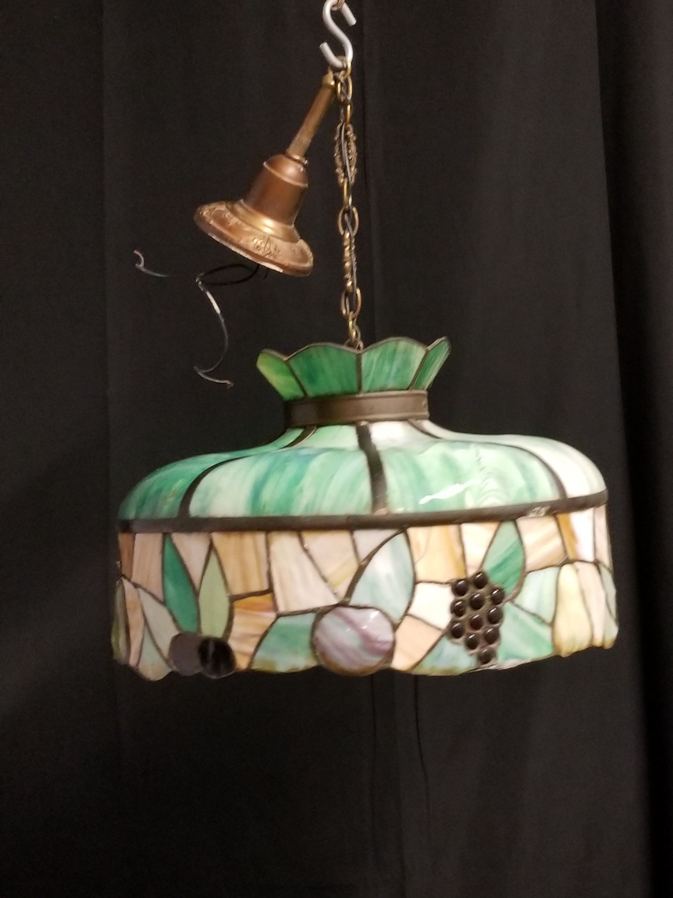 Antique Tiffany Style Lamp Vintage Glass Dome Lamp Large regarding measurements 2250 X 3000
