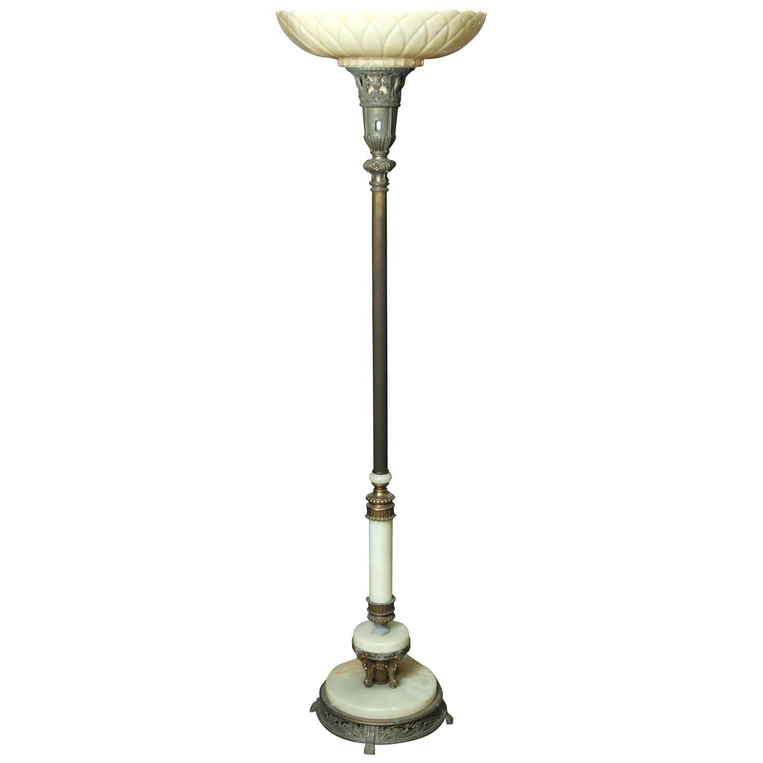 Antique Torchiere Floor Lamp Parts Vintage Images Brass Home intended for measurements 1500 X 1500
