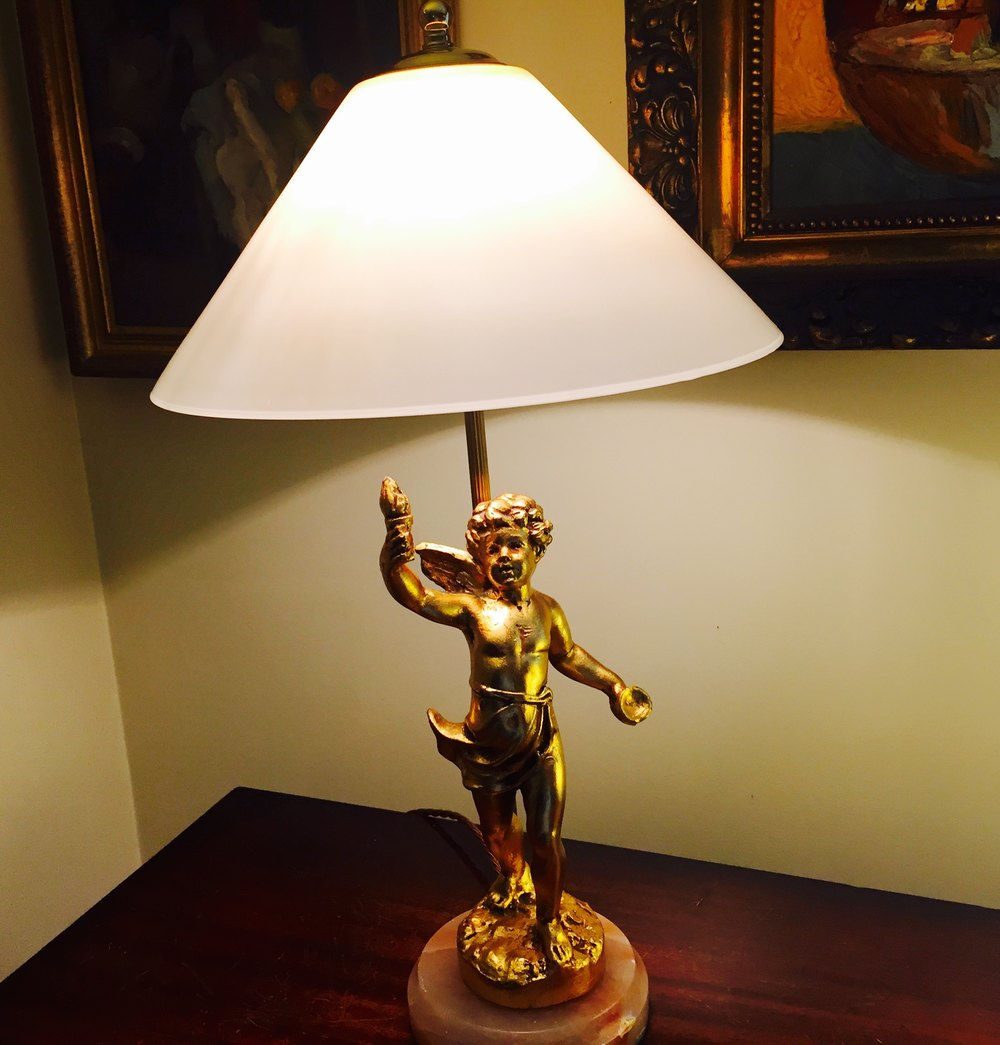 Antiques Atlas 1920 Cherub Table Lamp Gilt Bronze And Onyx with regard to size 1000 X 1045