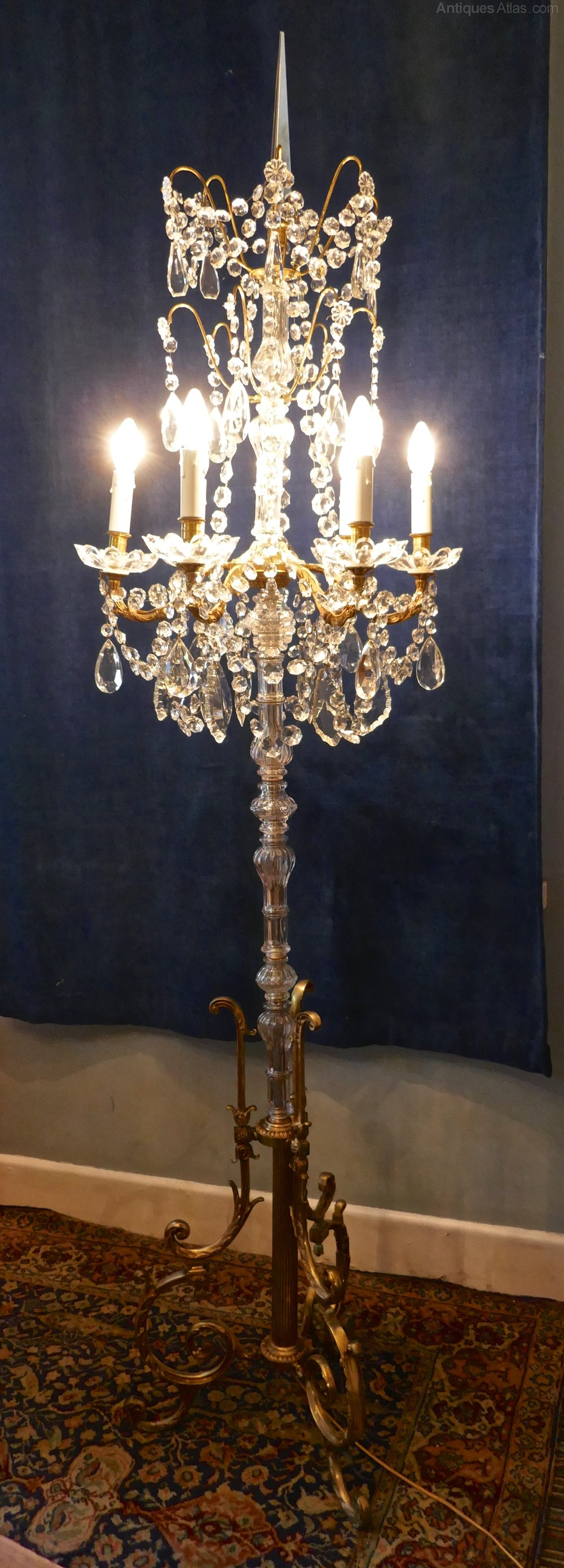 Antiques Atlas French Chandelier Floor Standing Lamp Girondole throughout proportions 1000 X 2778