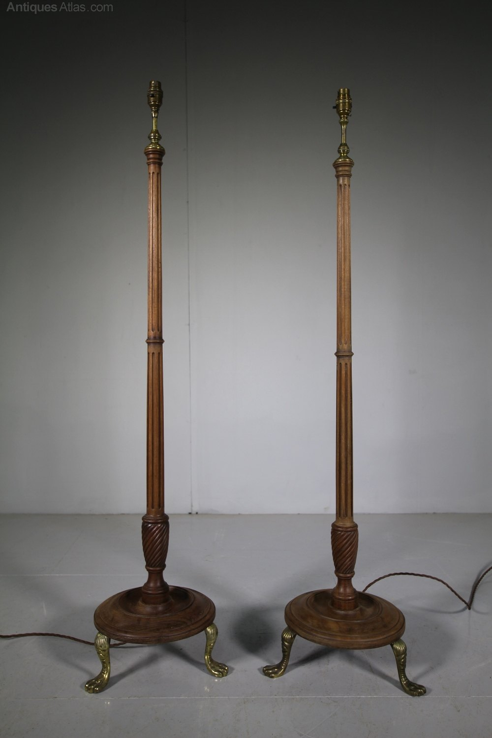 Antiques Atlas Pair Of Edwardian Antique Floor Lamps Rewired for dimensions 1000 X 1500