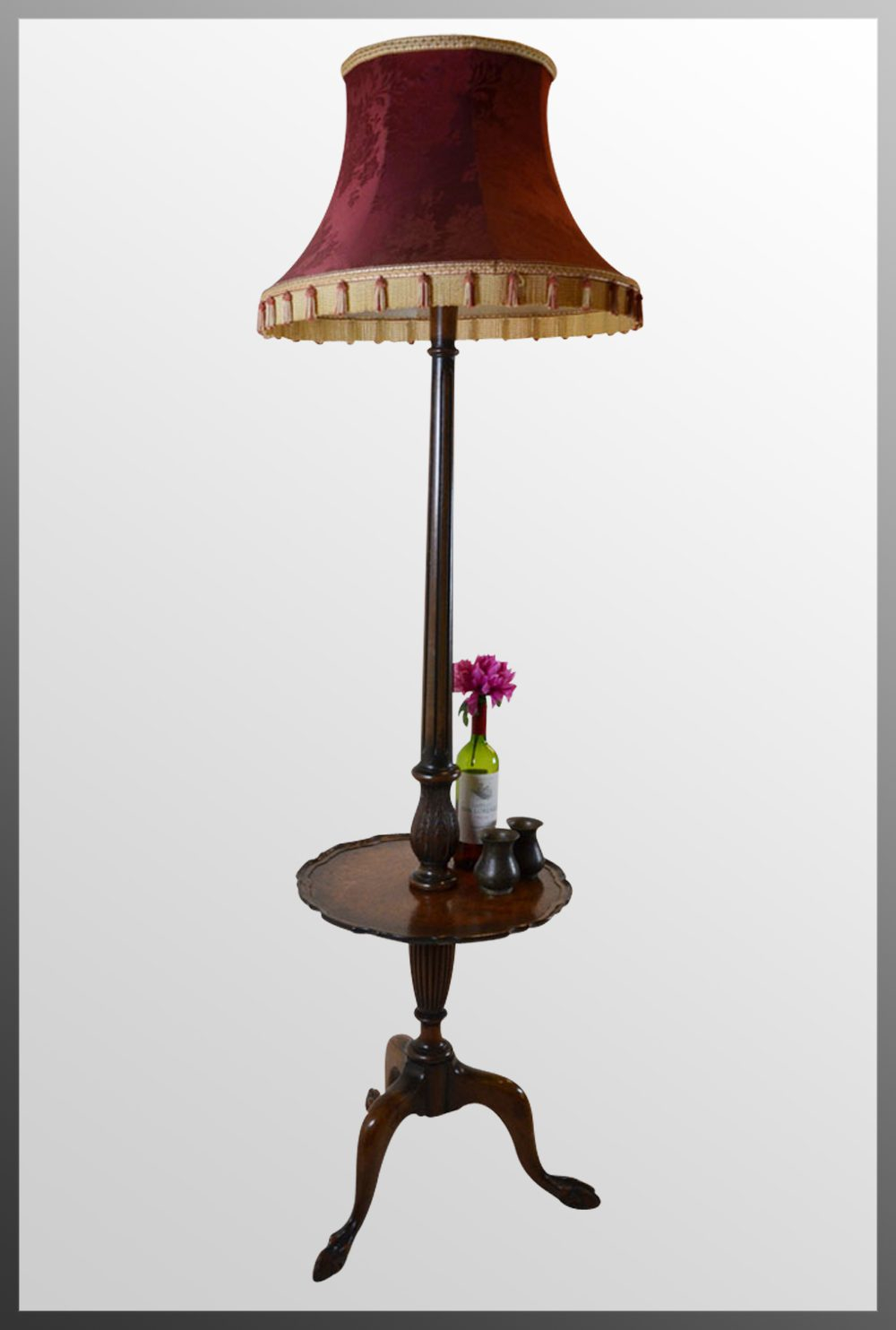 Antiques Atlas Standard Lamp Wine Table Shade Tall Floor pertaining to measurements 1000 X 1484