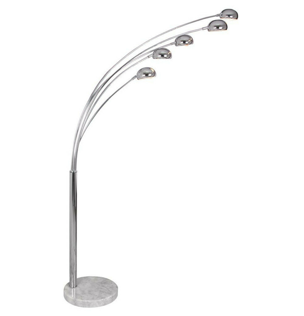 Arc Floor Lamp Lights Stylish Contemporary Retro 5 Arms Marble Base Chrome Silver In Finsbury Park London Gumtree with regard to proportions 985 X 1024