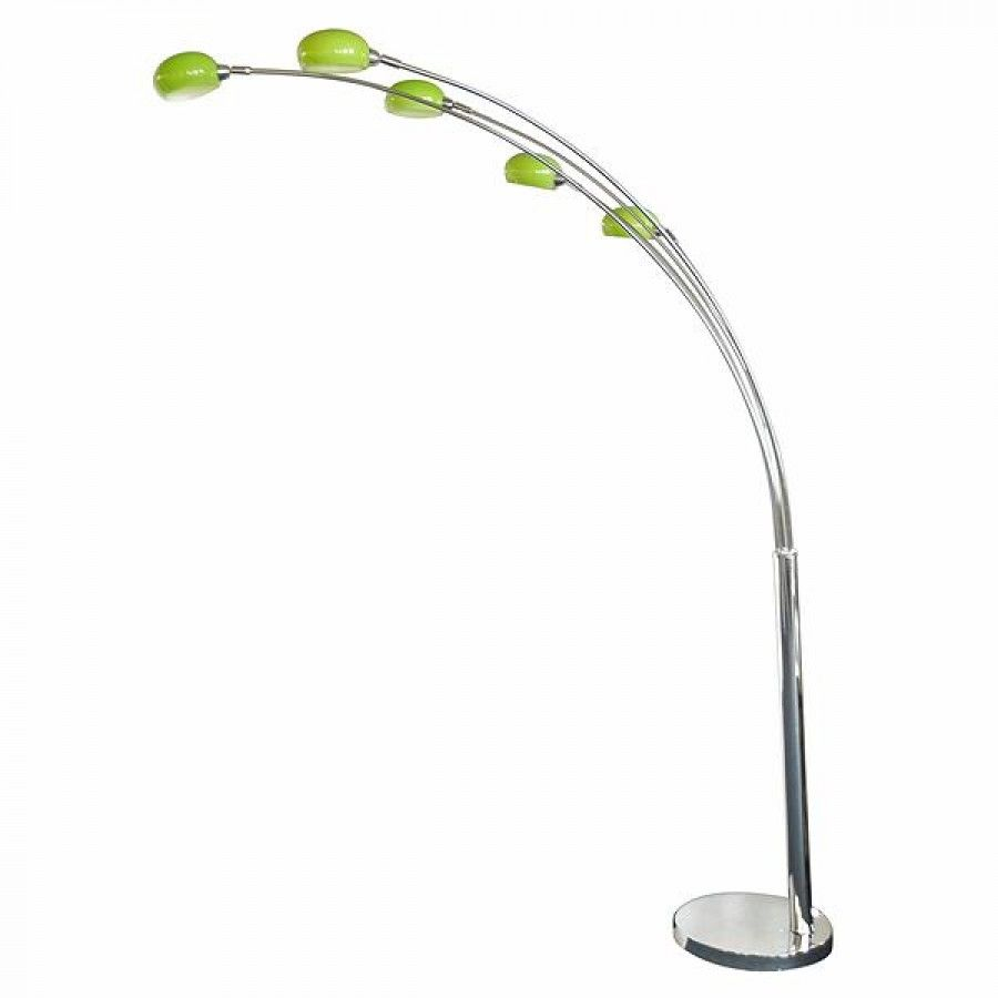 Arc Nero 5 Light Floor Lamp Green Glass Shades Lighting within size 900 X 900