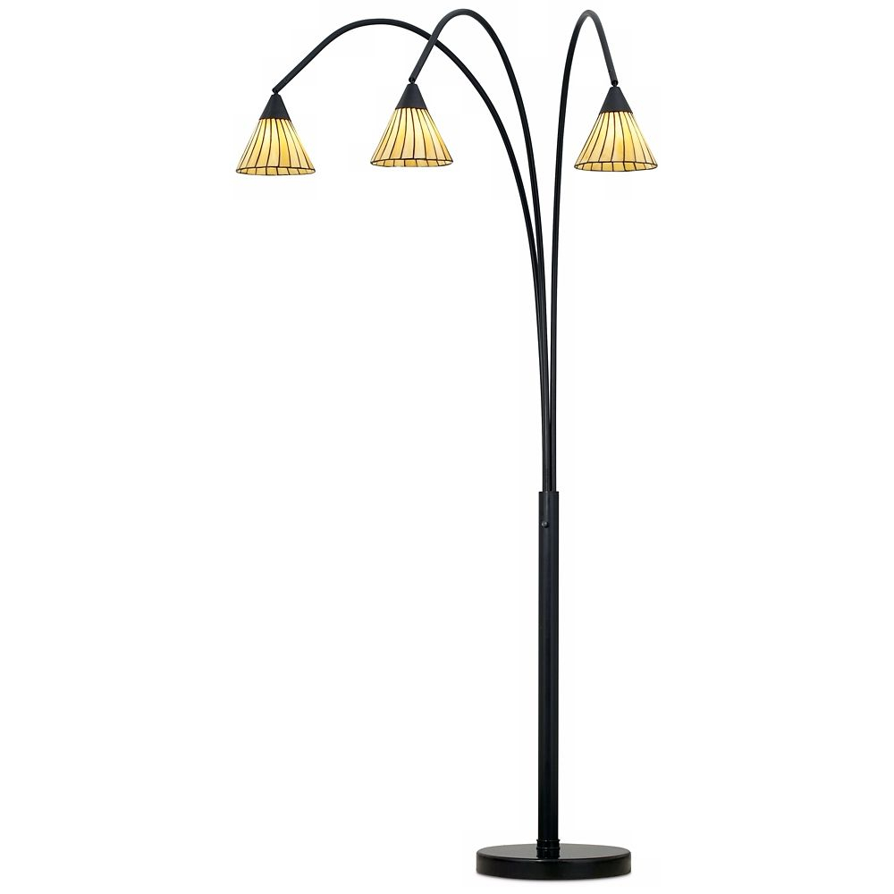 Archway Amber Lines 3 Light Tiffany Arc Floor Lamp Style pertaining to measurements 1000 X 1000