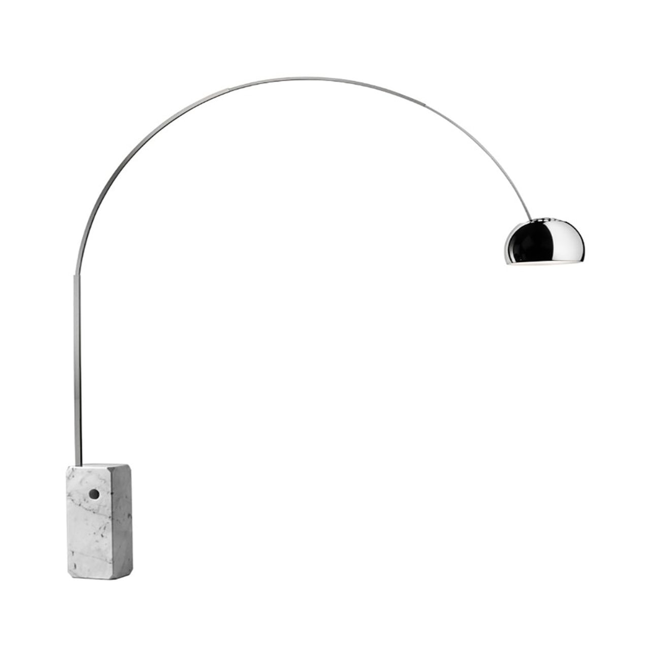 Arco Floor Lamp Led And Incandescent Marble Base Dimmable with dimensions 1280 X 1280