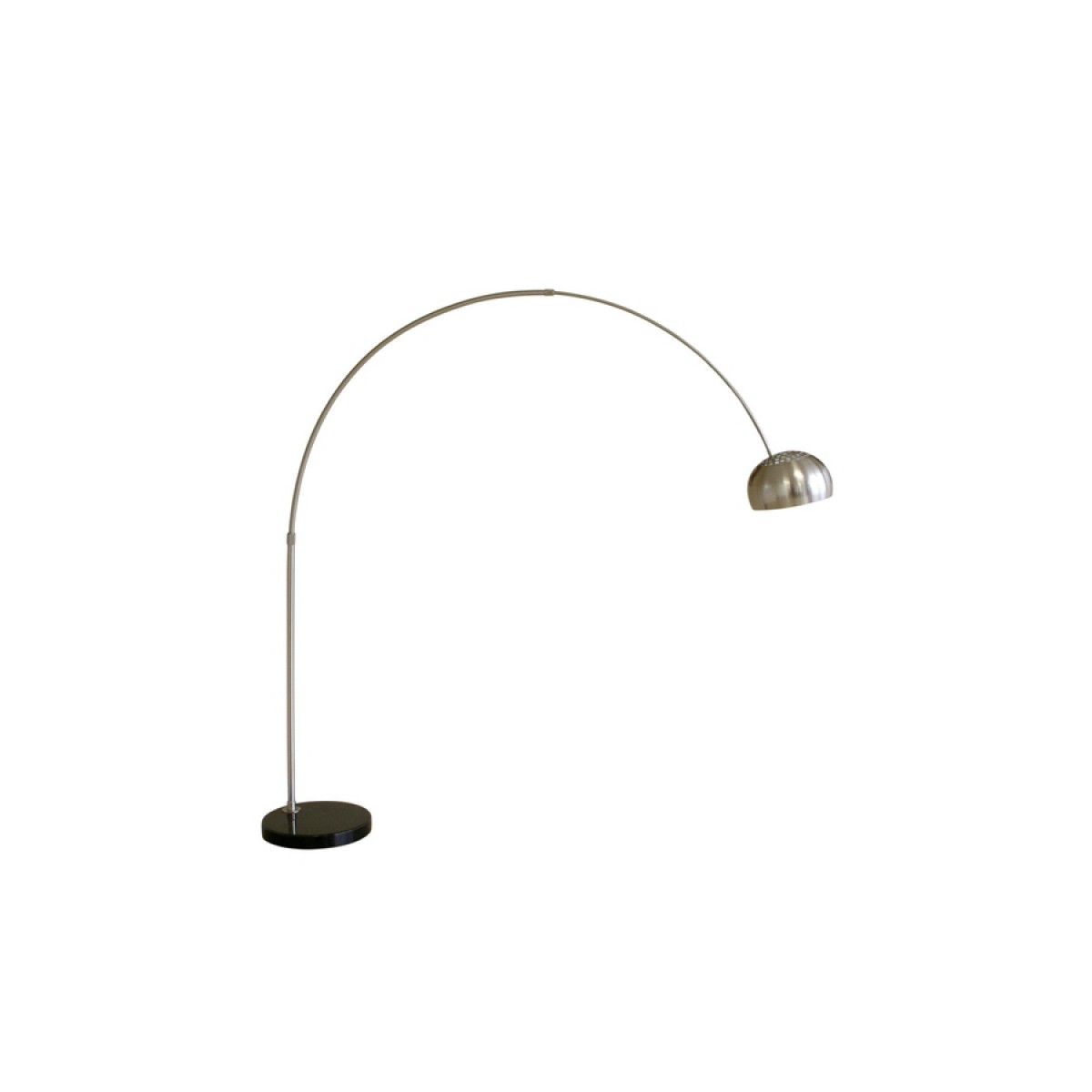 Arco Style Floor Lamp Black Roundflat Marble Base pertaining to dimensions 1200 X 1200