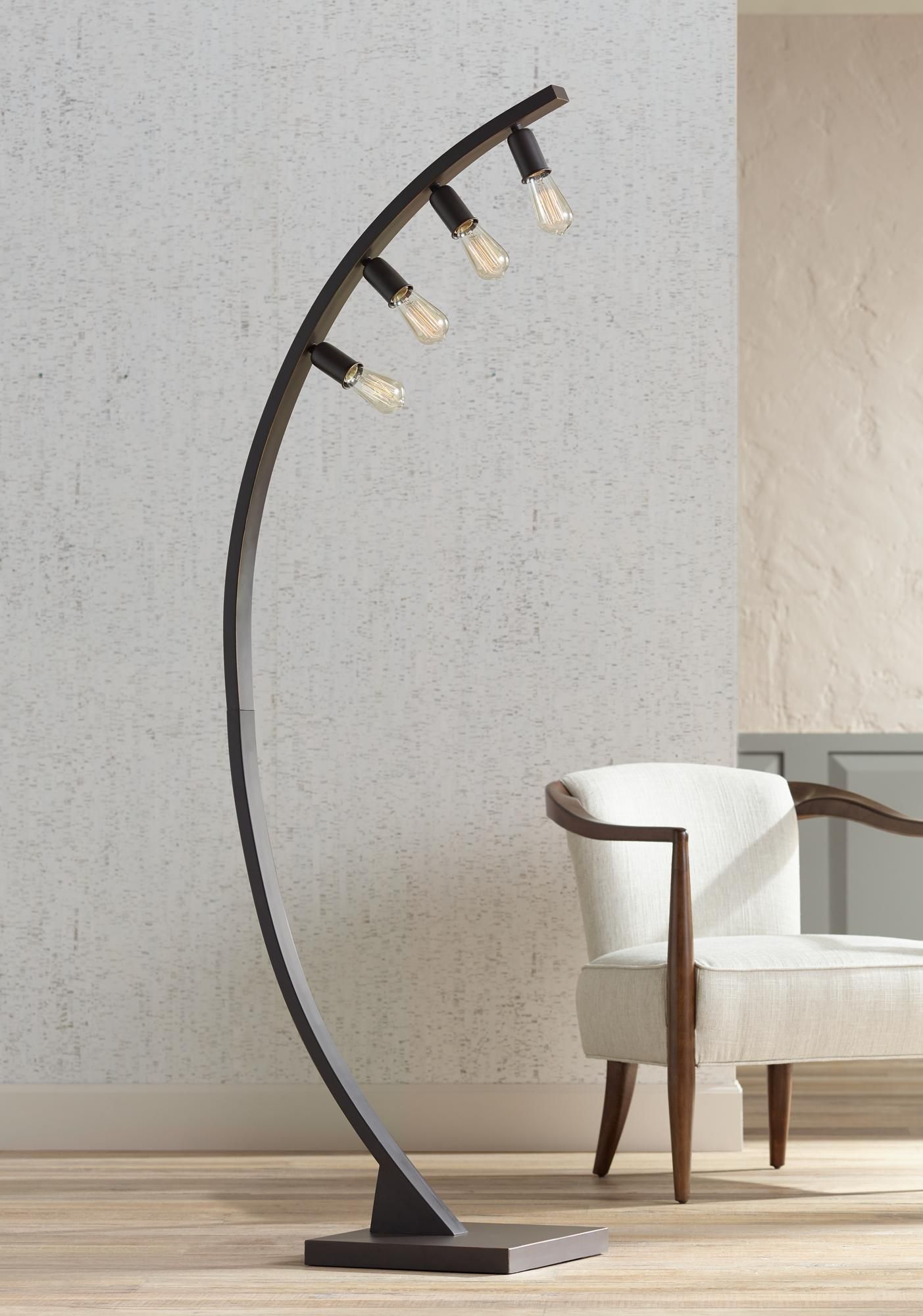 Arcos 71 Inch High Bronze Arc Floor Lamp Franklin Iron throughout dimensions 1403 X 2000