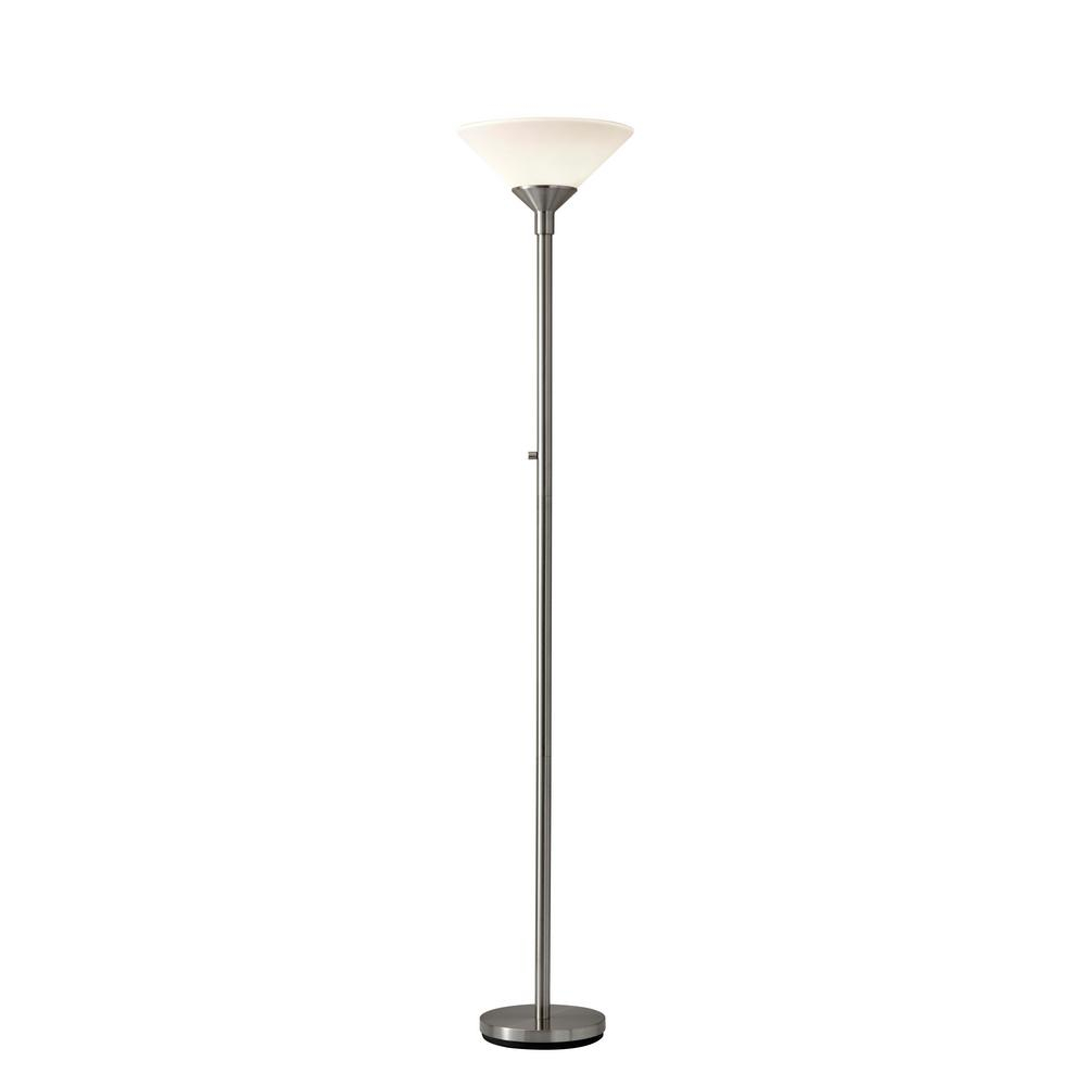 Aries 73 In Steel Aries Torchiere Floor Lamp pertaining to size 1000 X 1000