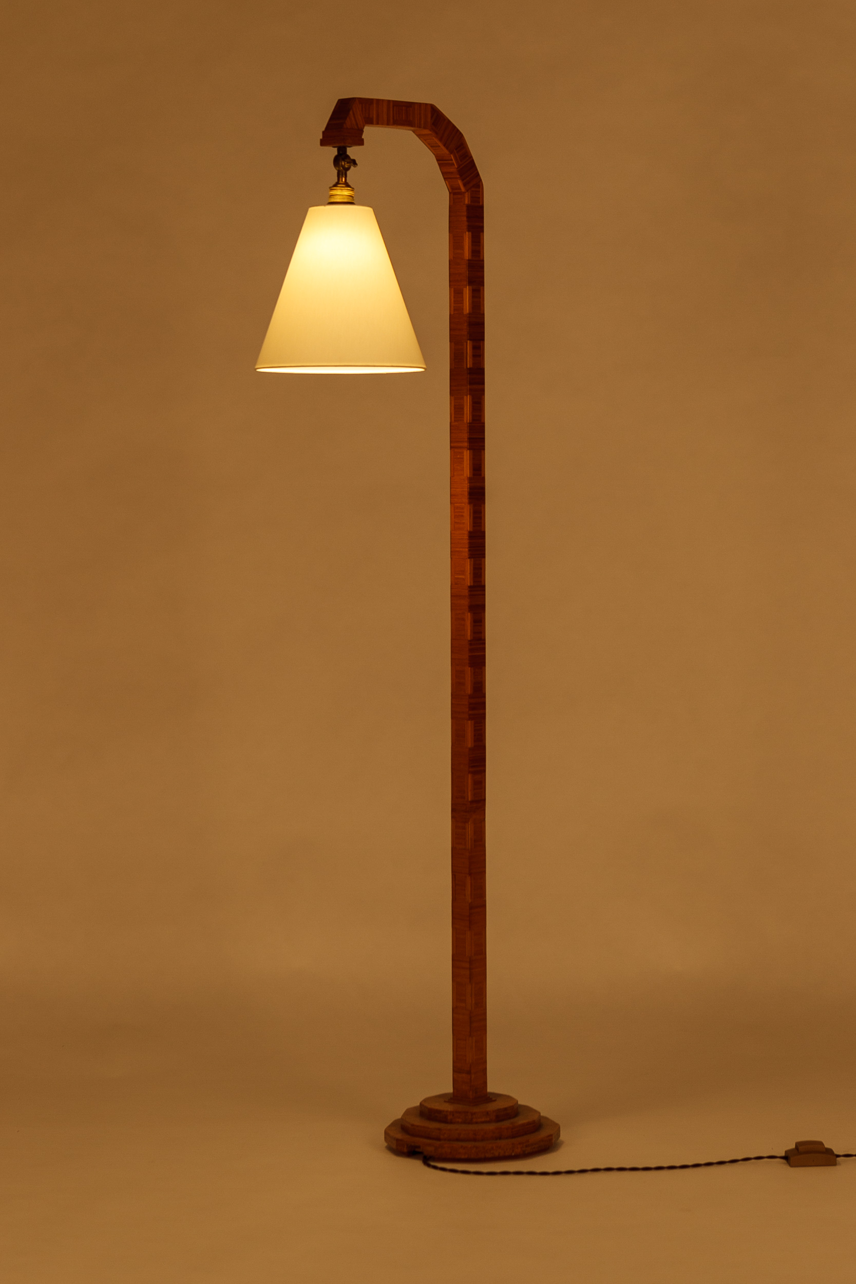 Art Deco Floor Lamp Cherry Wood 30s Okay Art 30s Led intended for measurements 1667 X 2500