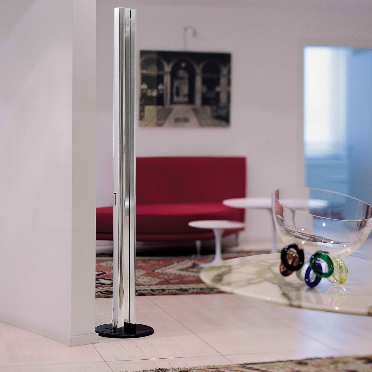 Artemide Megaron Terra Led Floor Lamp Aluminium Grey with sizing 1200 X 1200