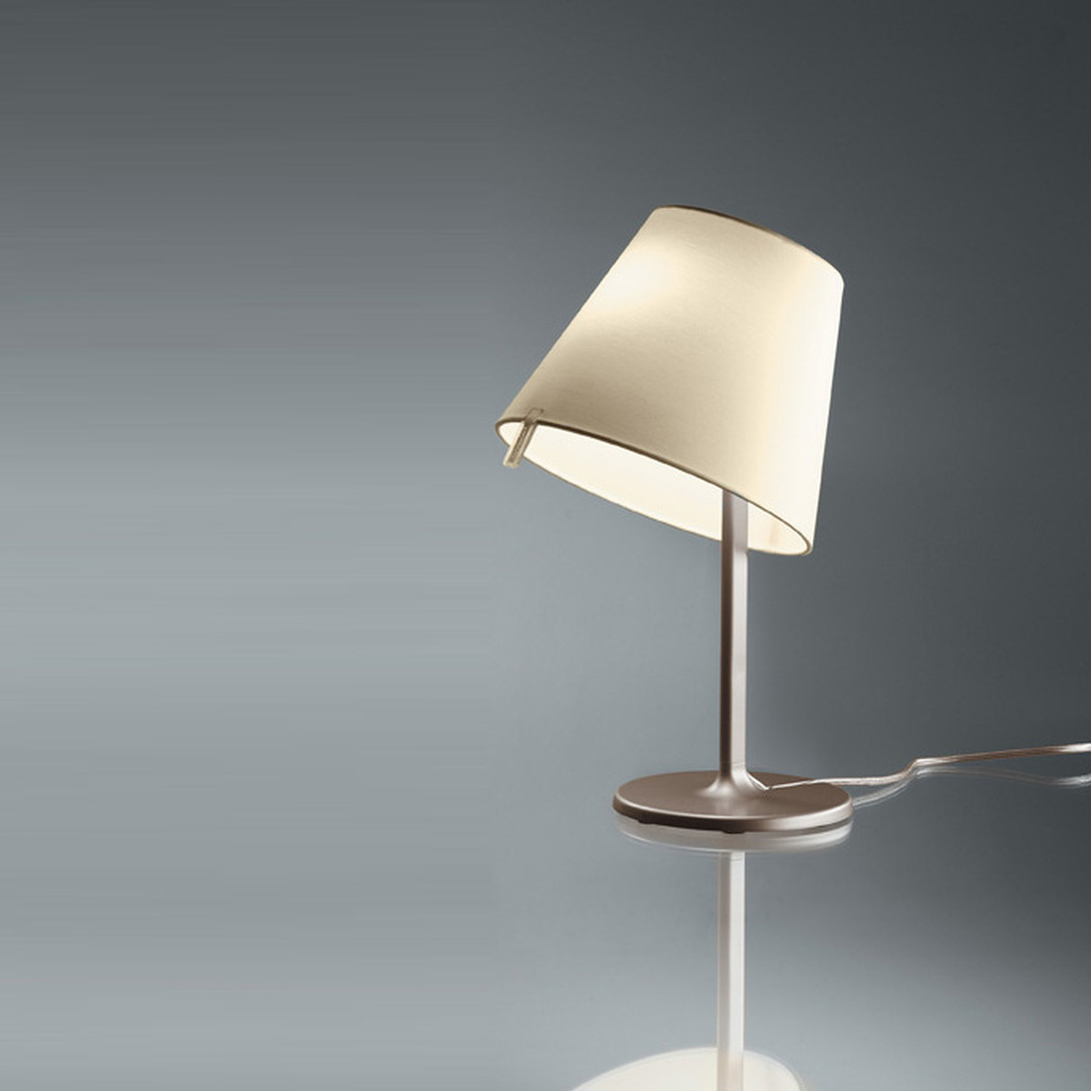 Artemide Melampo Notte Table Lamp Aluminium Grey with proportions 1200 X 1200