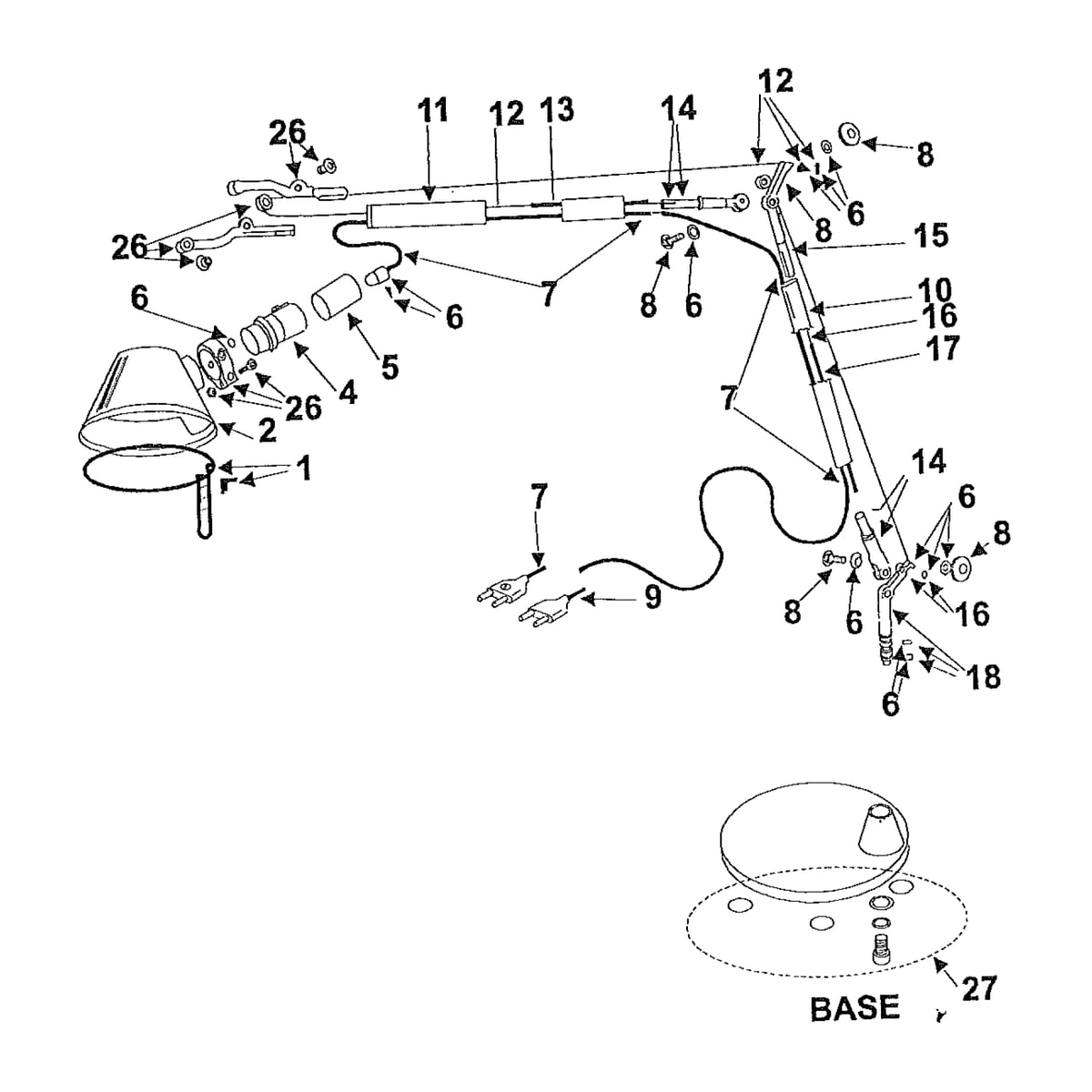 Artemide Tolomeo Lettura Spare Part Number 6 within measurements 1200 X 1200