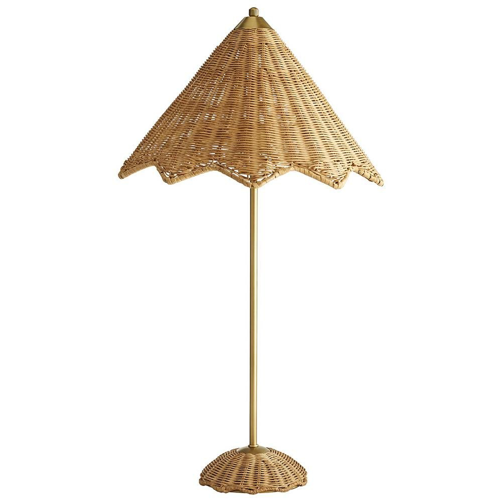 Arteriors Parasol Scalloped Rattan Table Lamp Ruskin In throughout dimensions 1000 X 1000