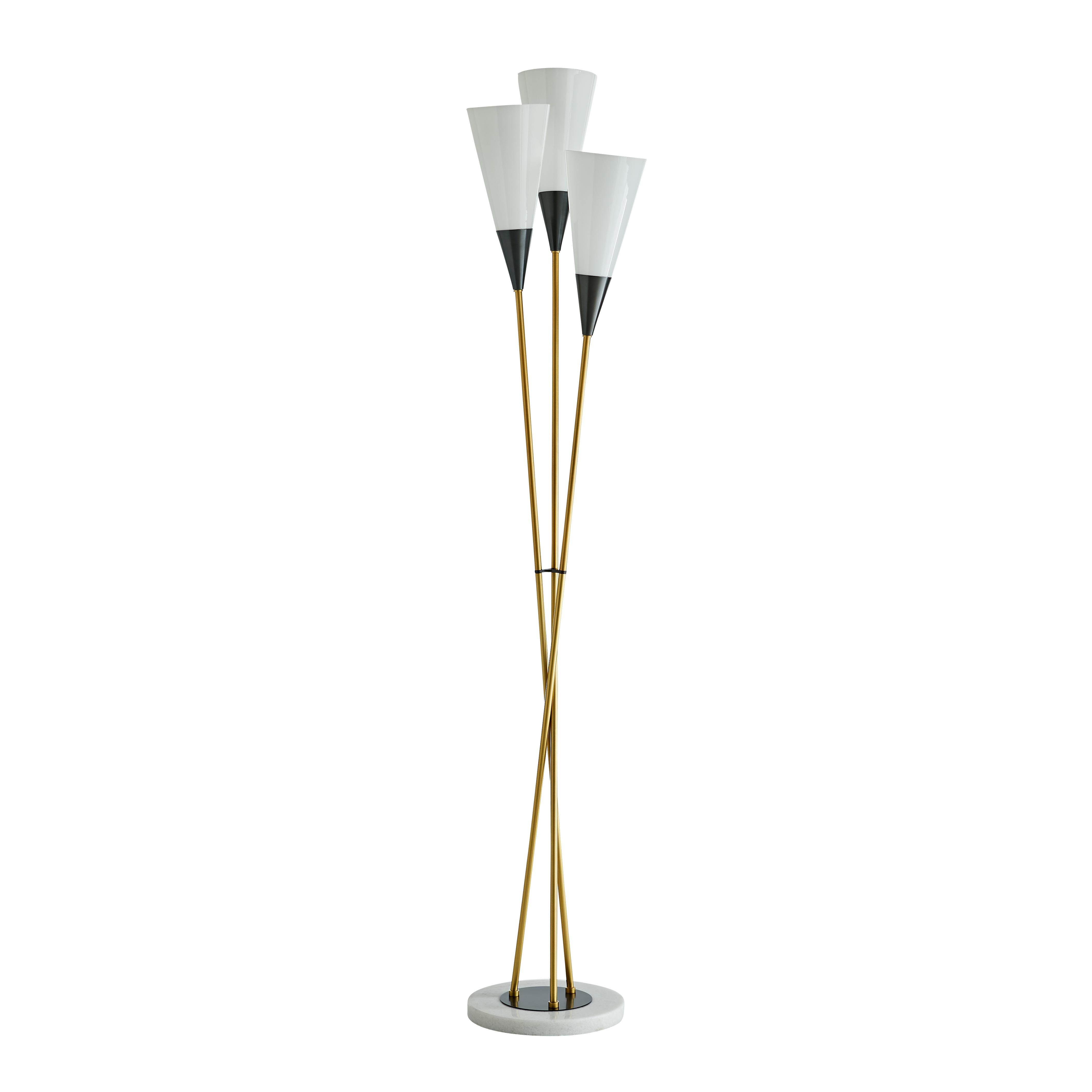 Arteriors Tierney 3 Light 70 Floor Lamp In Gold intended for size 4238 X 4238