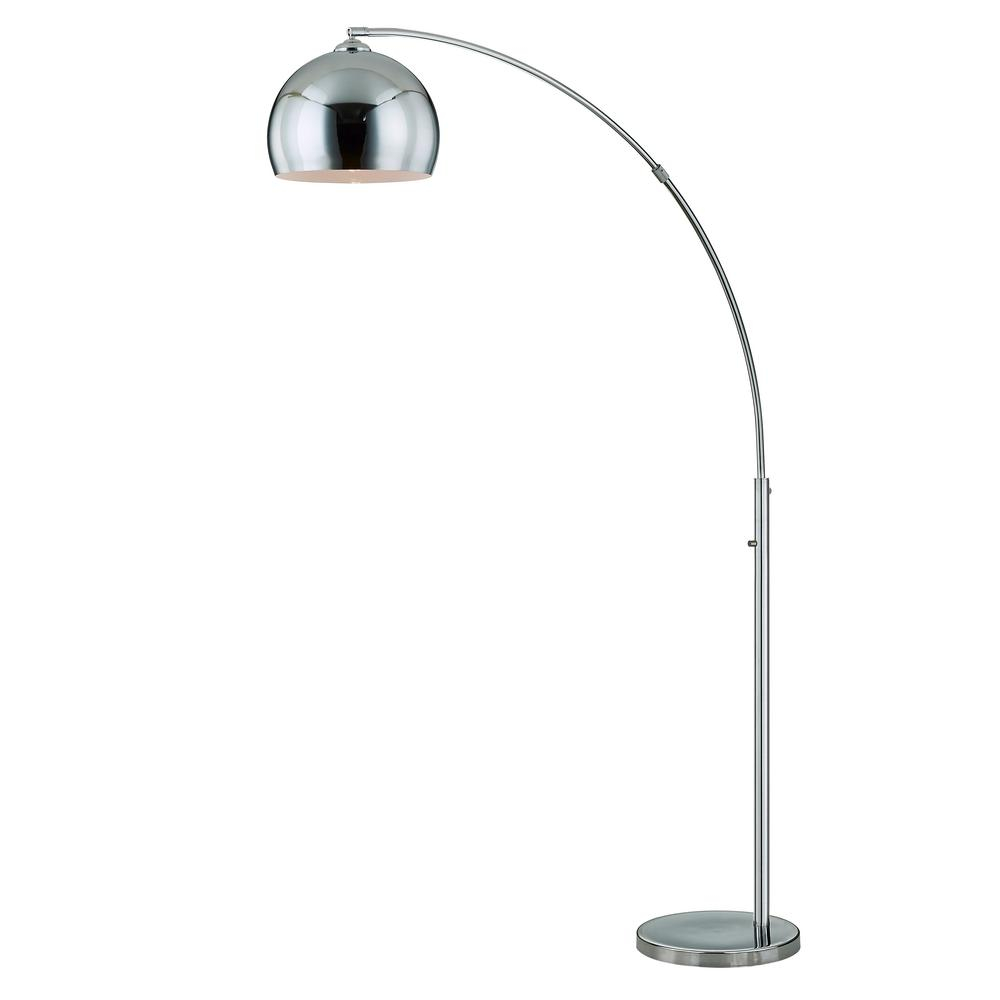 Artiva Alrigo Chrome Metal 80 In Led Dimming Arched Floor Lamp throughout measurements 1000 X 1000