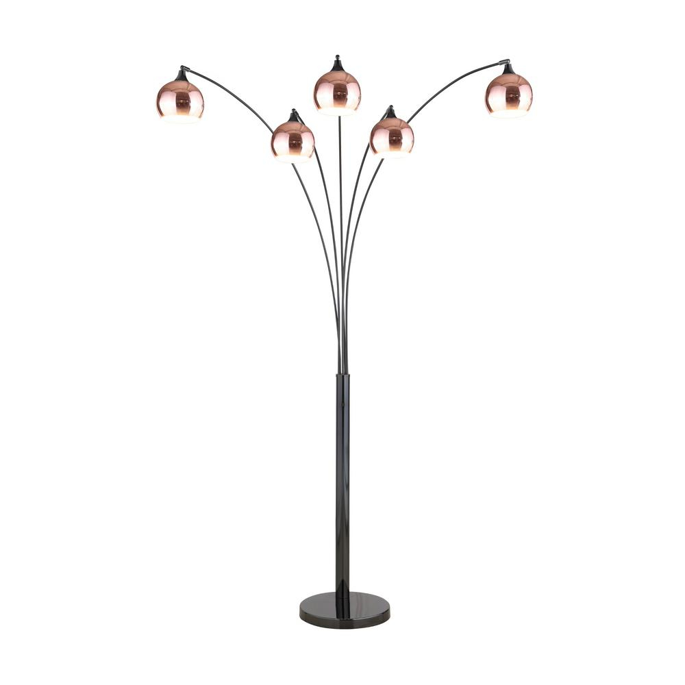 Artiva Amore 86 In 2 Tone Rose Copper And Jet Black Led Tree Floor Lamp in dimensions 1000 X 1000