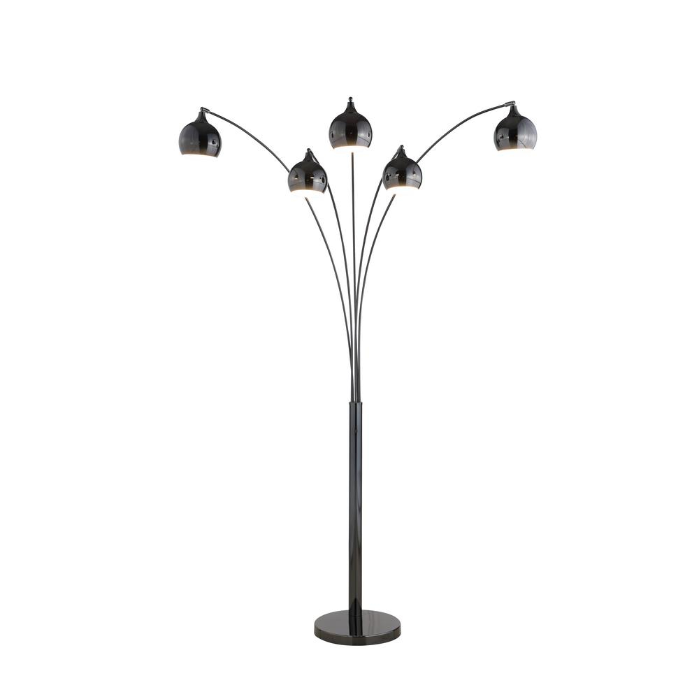 Artiva Amore 86 In Jet Black Led Arc Floor Lamp With Dimmer with regard to size 1000 X 1000