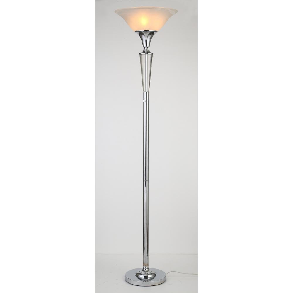 Artiva Crystal Suite Collection 70 In 3 Light Modern Chrome Led Crystal Torchiere Floor Lamp With Dimmer inside size 1000 X 1000