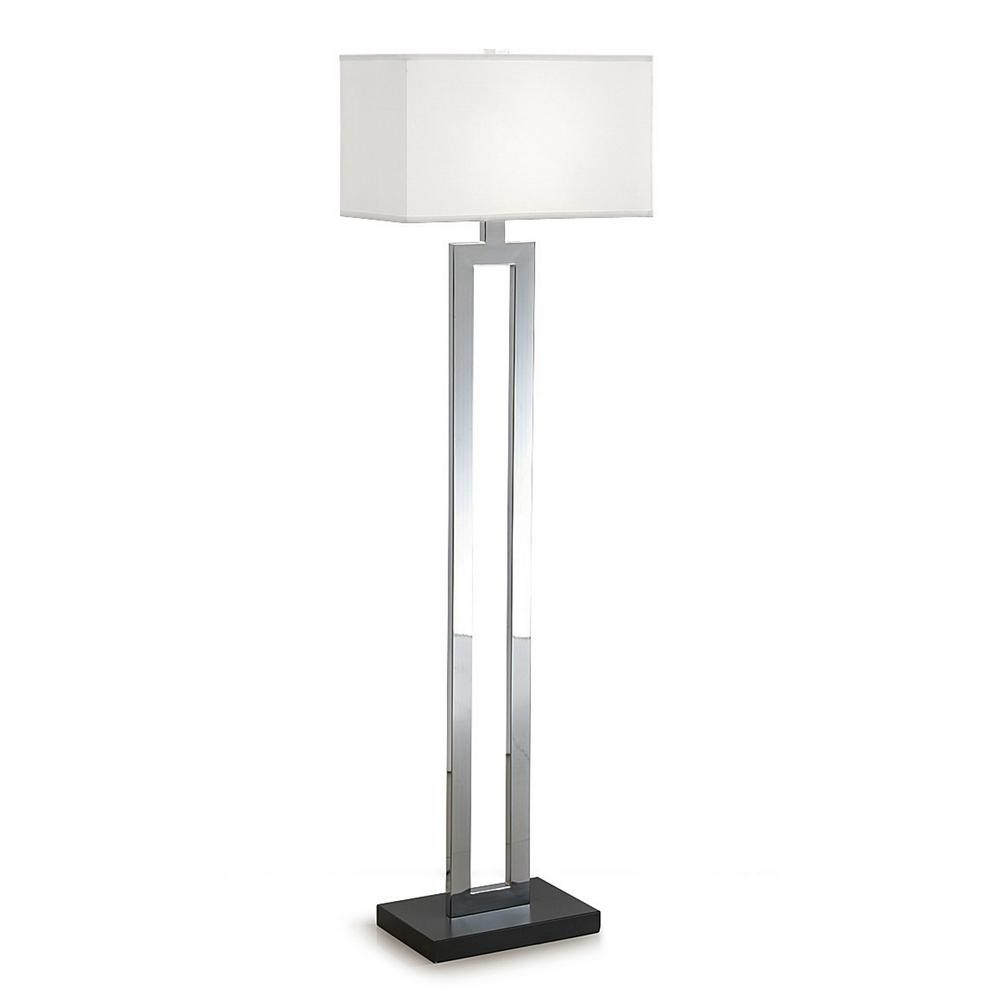 Artiva Geometric 60 In Chromeblack Contrast Floor Lamp within proportions 1000 X 1000