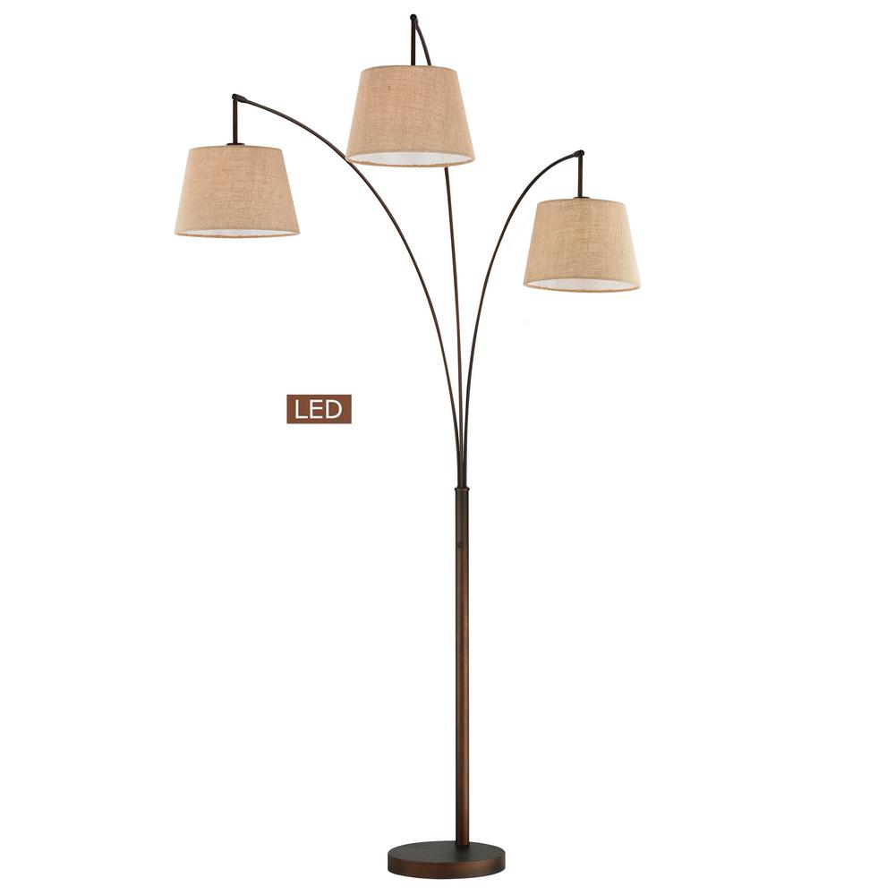 Artiva Luce 84 In 3 Arched Antique Bronze Floor Lamp With Dimmer for measurements 1000 X 1000