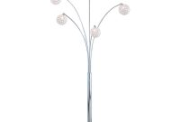 Artiva Manhattan 84 In Modern Chrome 5 Arc Crystal Ball Floor Lamp With Dimmer for sizing 1000 X 1000