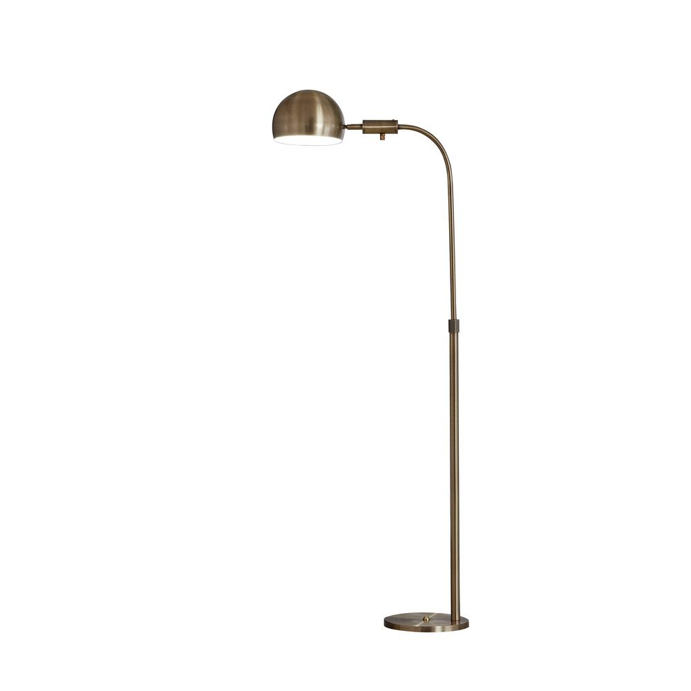 Artiva Satellite 58 In Modern Satin Brass Led Full Spectrum Pharmacy Floor Lamp With Dimmer pertaining to sizing 1000 X 1000