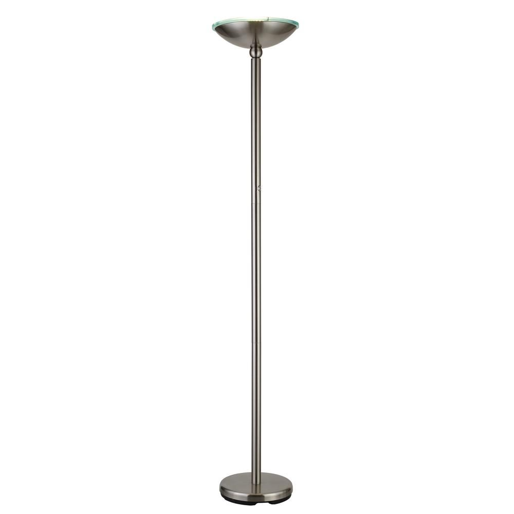 Artiva Saturn 71 In Brushed Steel Led Torchiere Floor Lamp within sizing 1000 X 1000