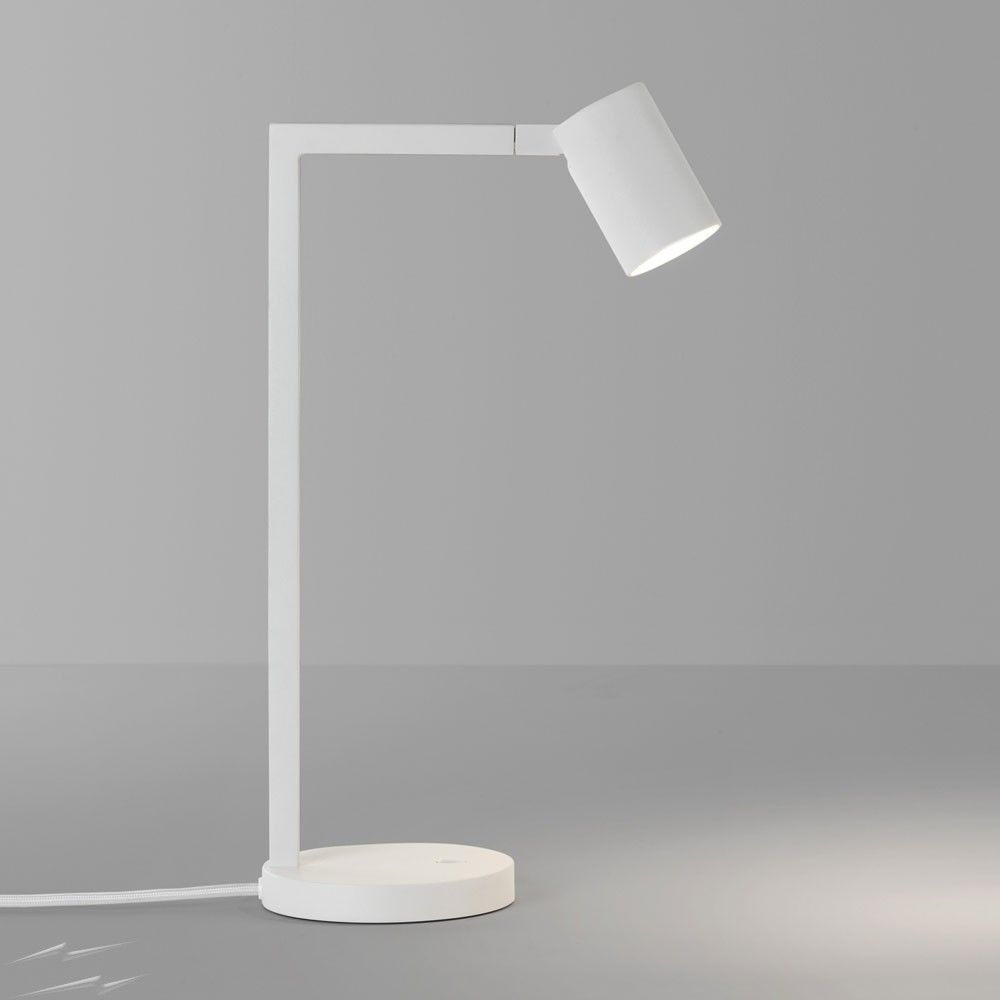Ascoli Matt White Desk Lamp Using Gu10 Led Lamp Switched intended for sizing 1000 X 1000